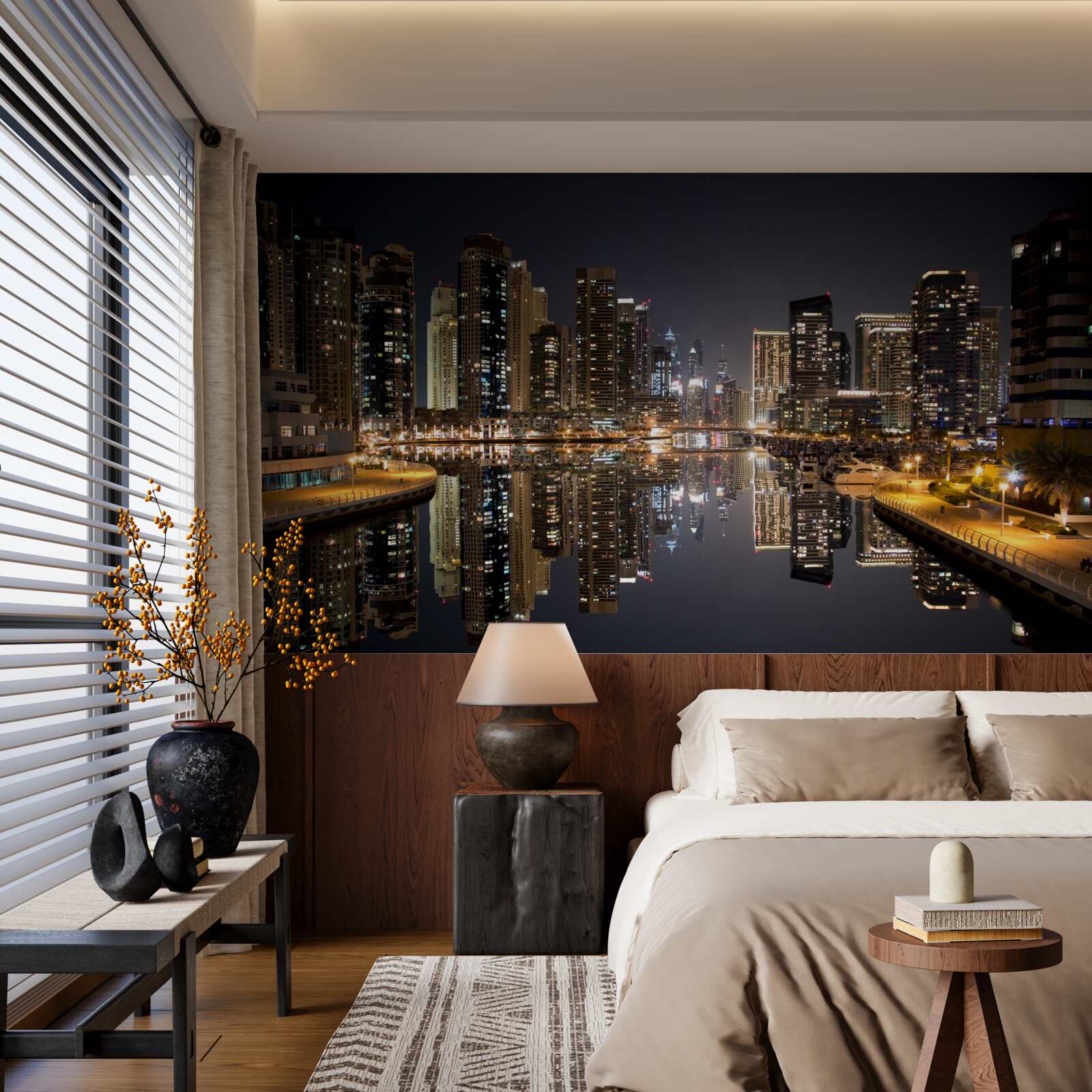 Fototapeta odraz mrakodrapov vo vode