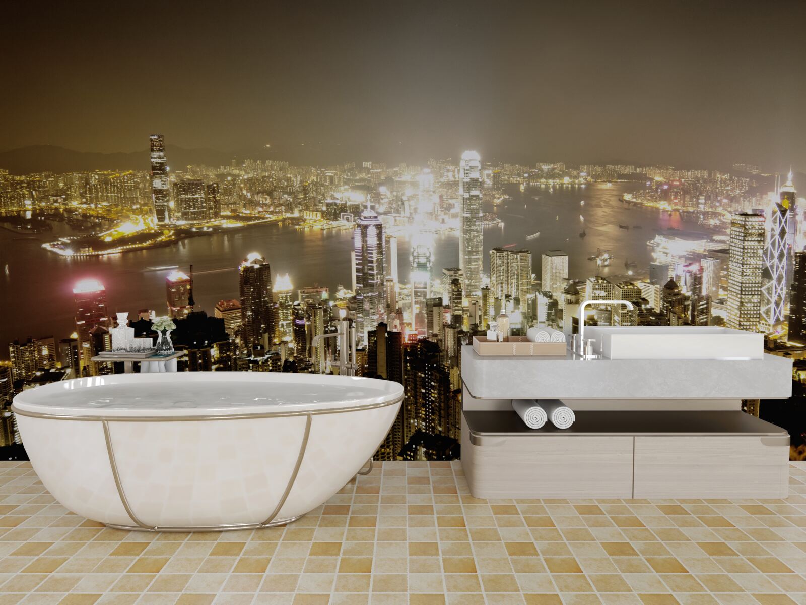 Fototapeta nočné svetlá v new yorku