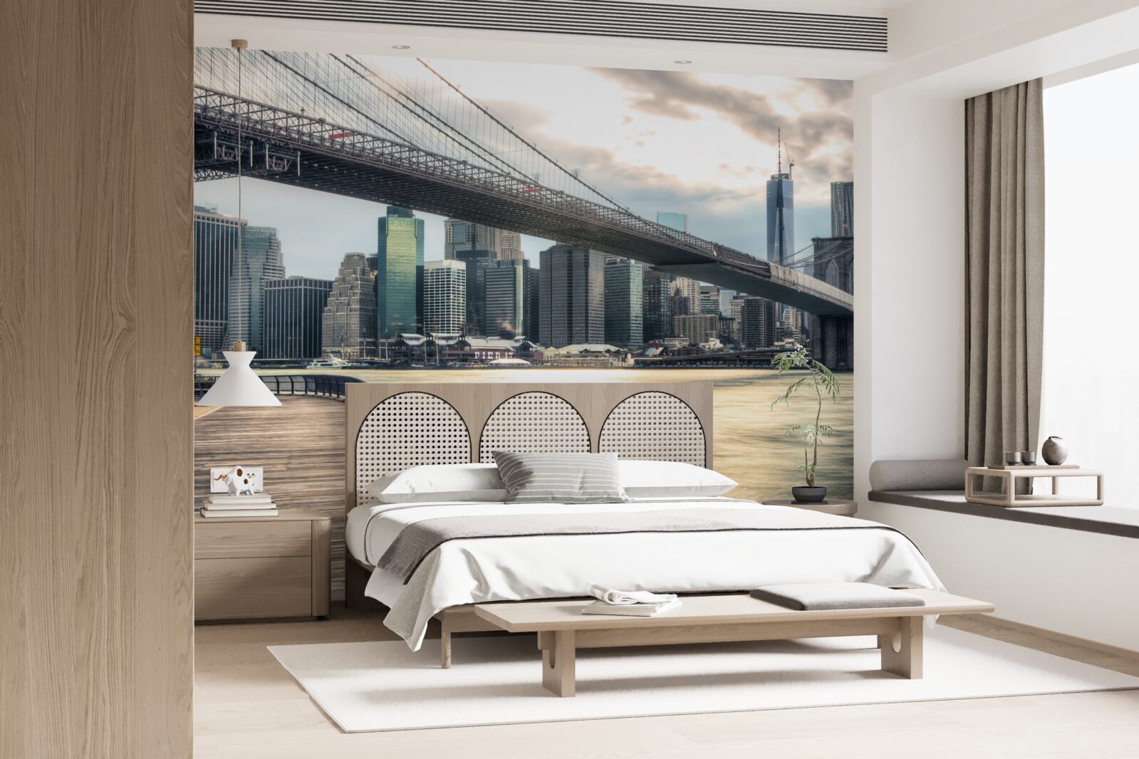 Fototapeta promenáda pod Brooklynským mostom