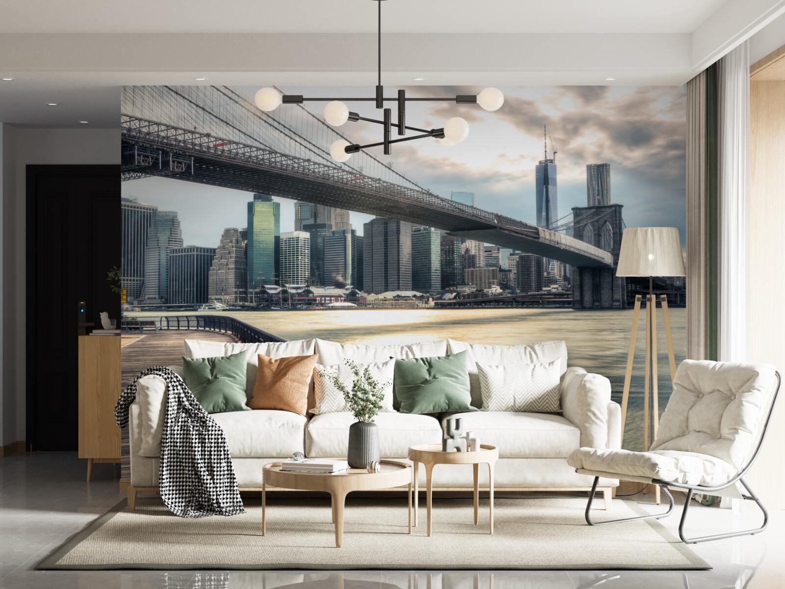 Fototapeta promenáda pod Brooklynským mostom