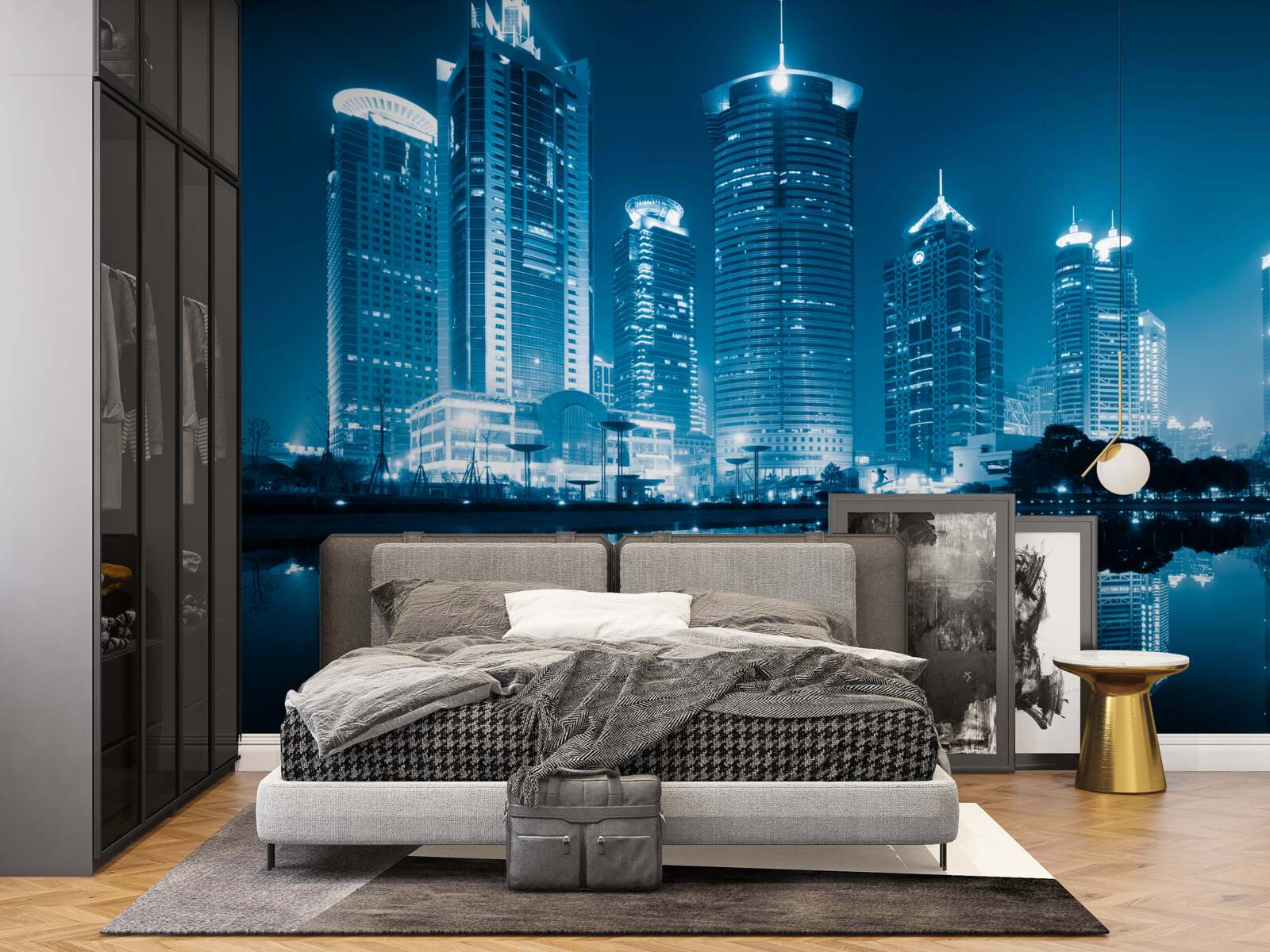 Fototapeta nočný šanghaj vo svetle lampášov