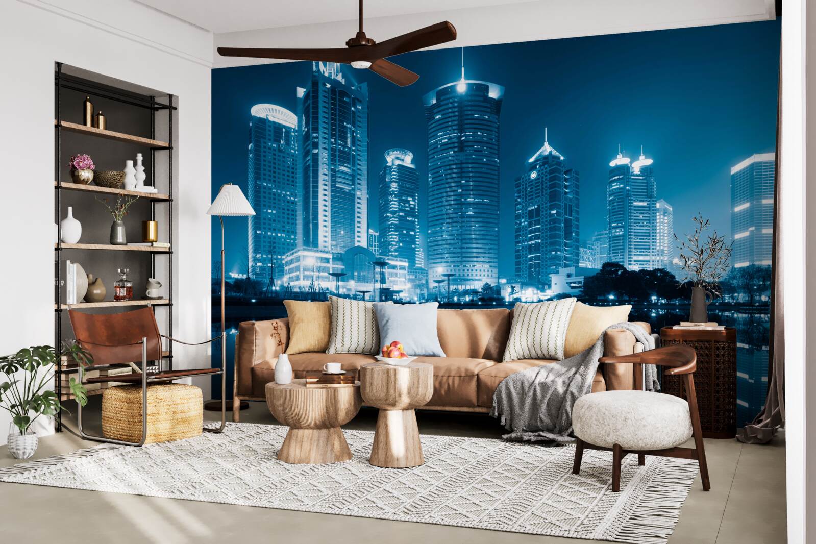 Fototapeta nočný šanghaj vo svetle lampášov