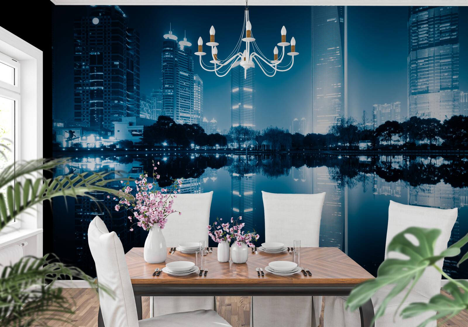 Fototapeta zobrazovanie svetiel nočného mesta