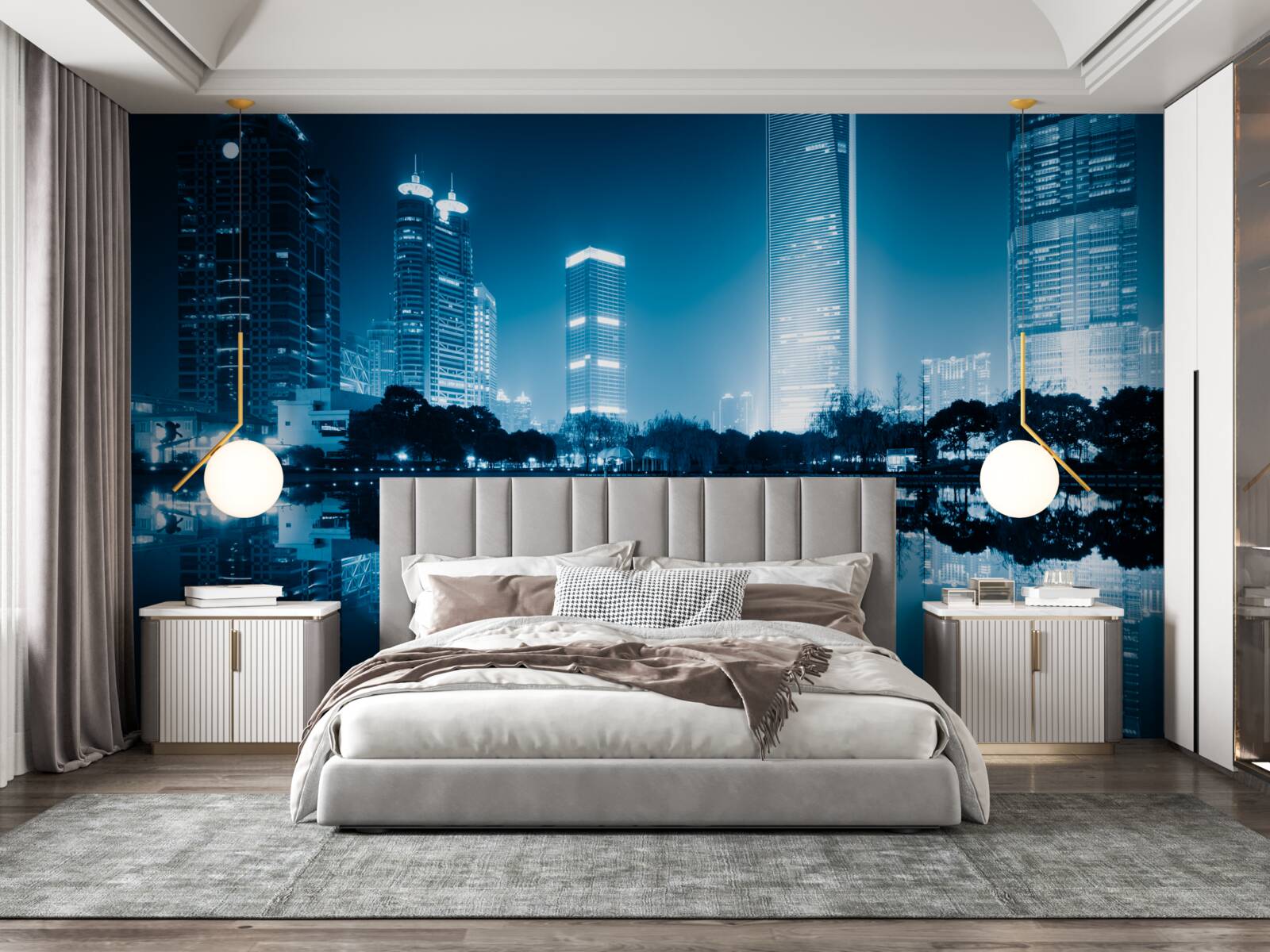 Fototapeta zobrazovanie svetiel nočného mesta