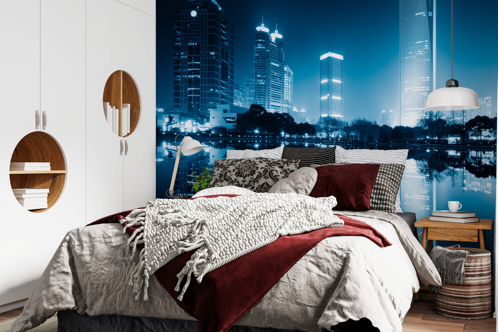 Fototapeta zobrazovanie svetiel nočného mesta