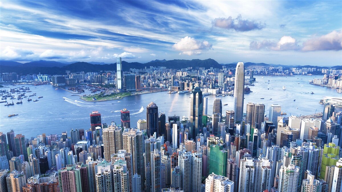 Fototapeta Mrakodrapy v prístave Victoria