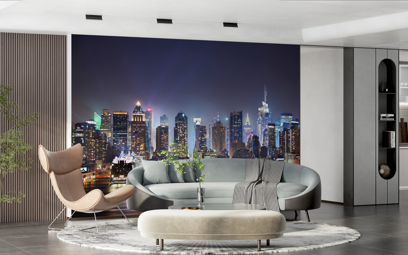 Fototapeta mrakodrapy veľkého mesta v noci