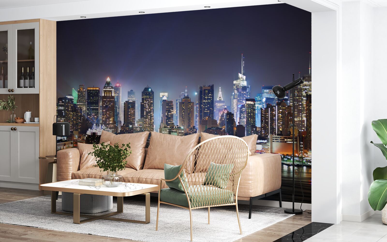 Fototapeta mrakodrapy veľkého mesta v noci