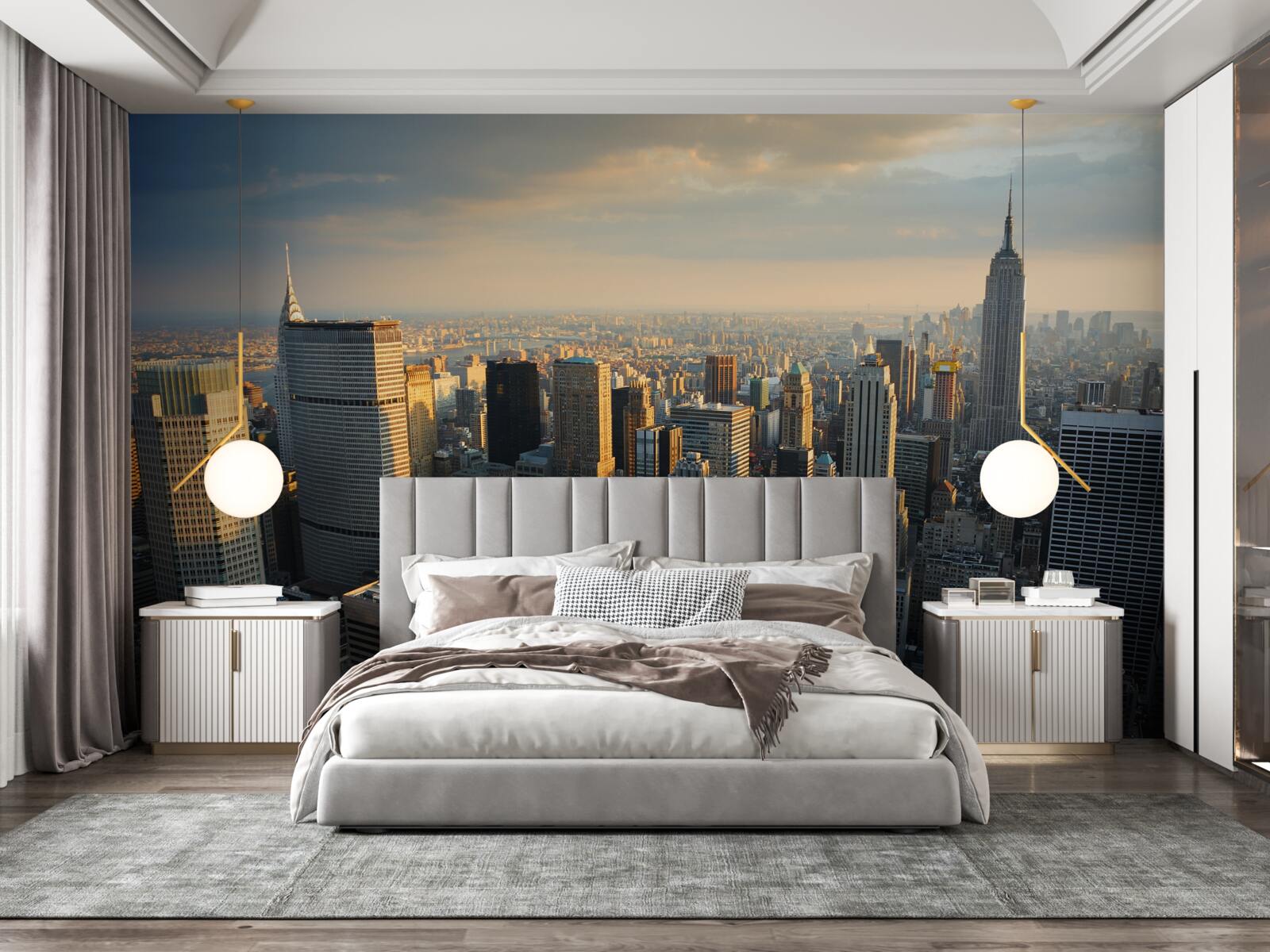 Fototapeta mrakodrapy v New Yorku pri zrode dňa