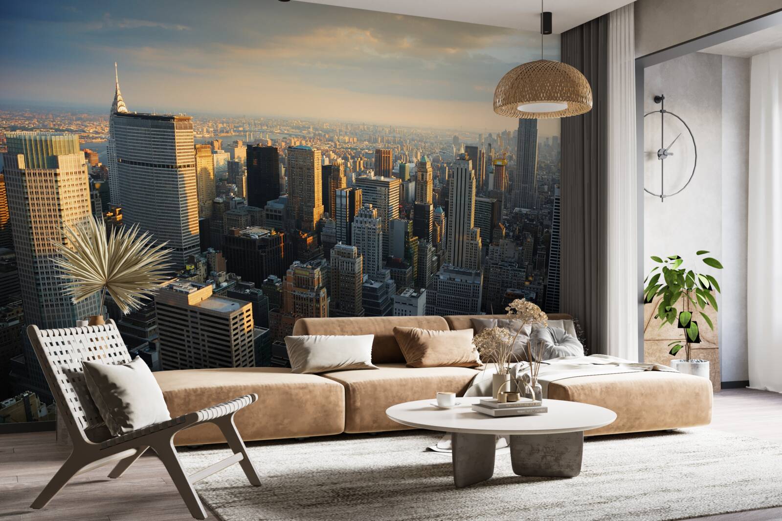 Fototapeta mrakodrapy v New Yorku pri zrode dňa