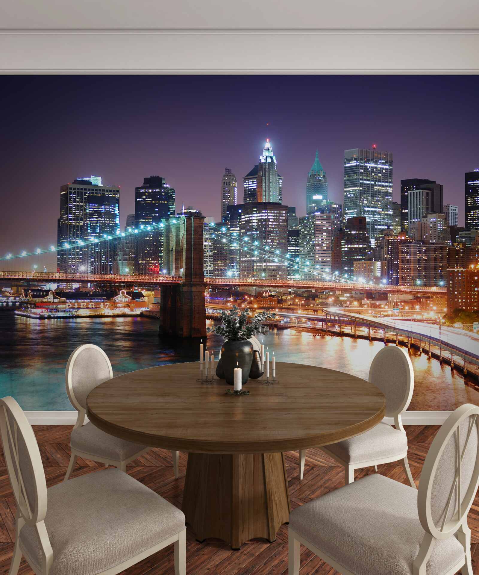 Fototapeta Brooklynský most v nočnej panoráme