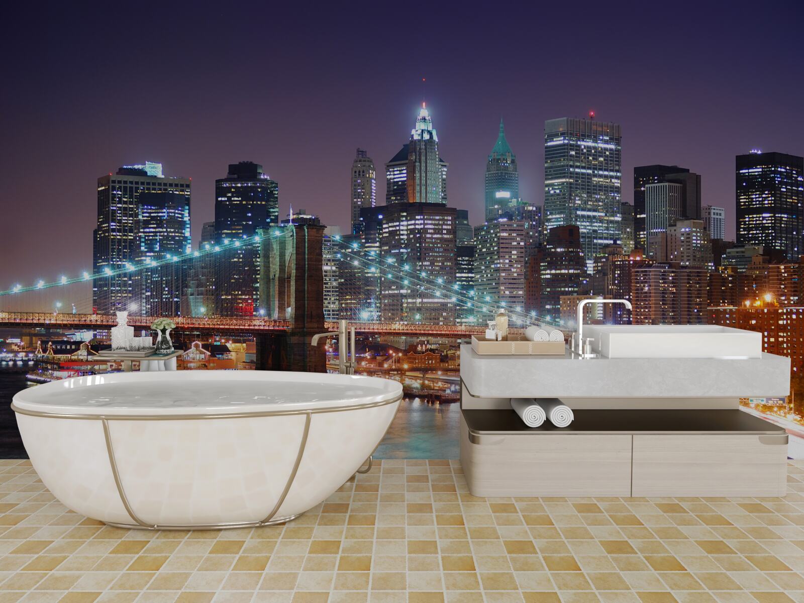 Fototapeta Brooklynský most v nočnej panoráme