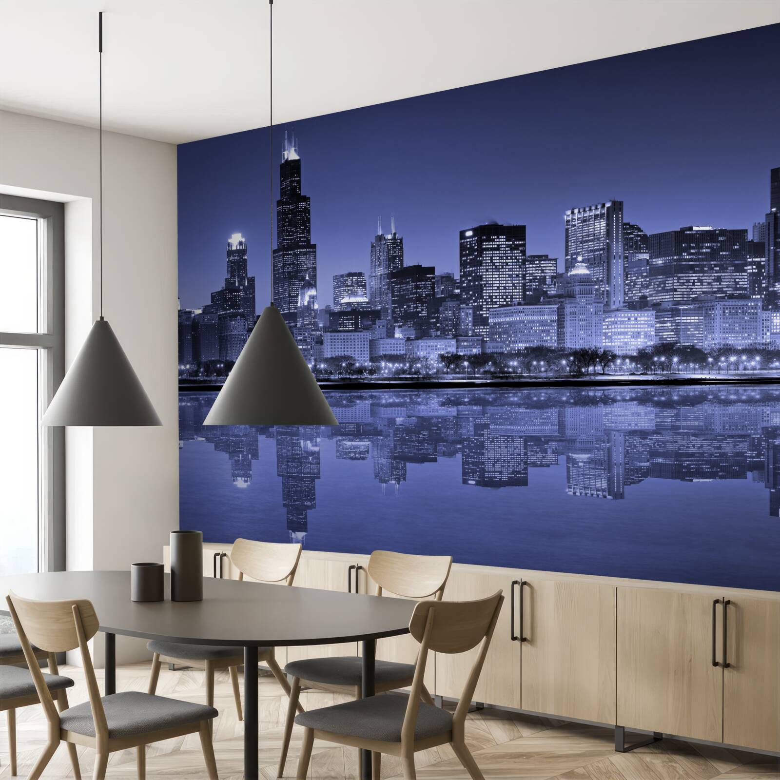 Fototapeta nočný pohľad na chicago