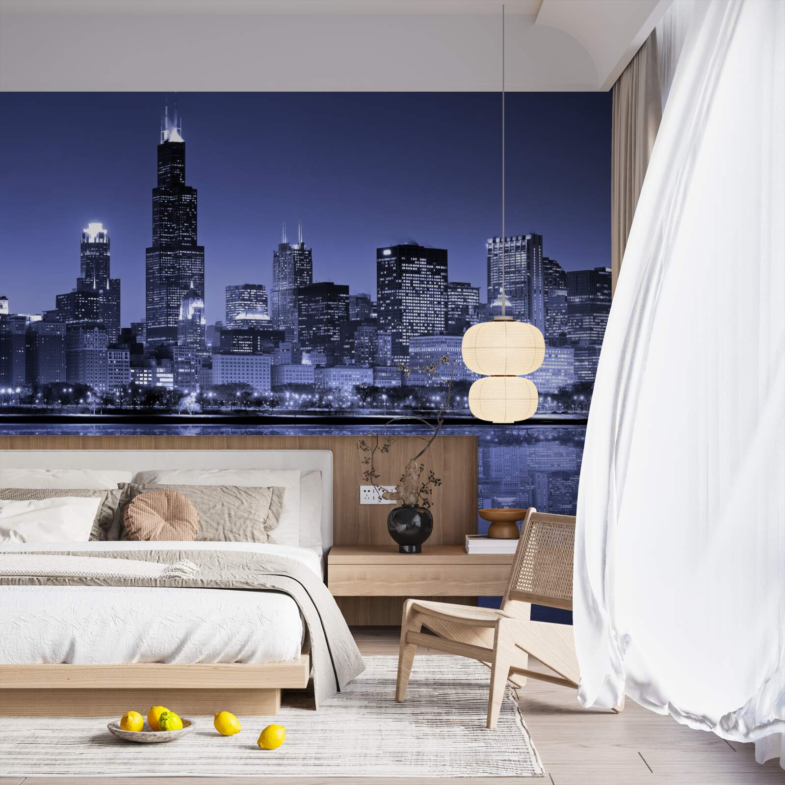 Fototapeta nočný pohľad na chicago