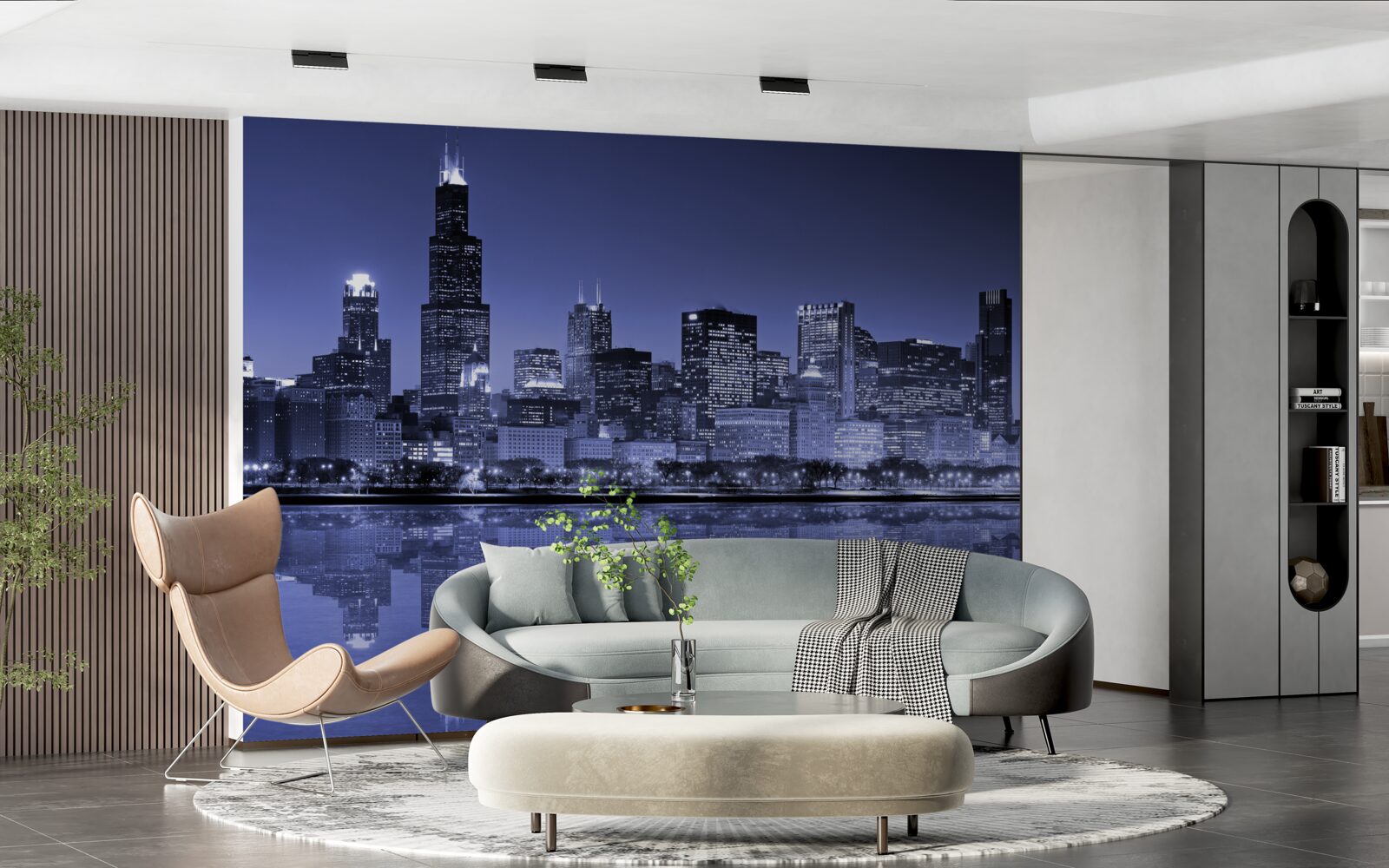 Fototapeta nočný pohľad na chicago