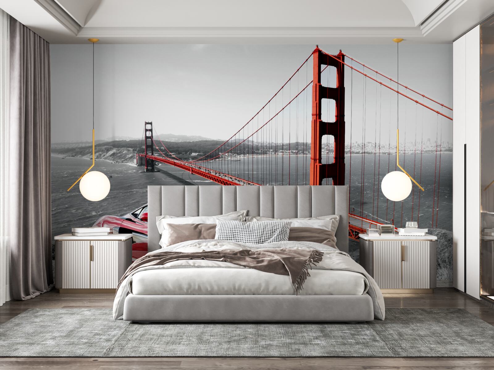 Fototapeta most v pozadí s McLarenom