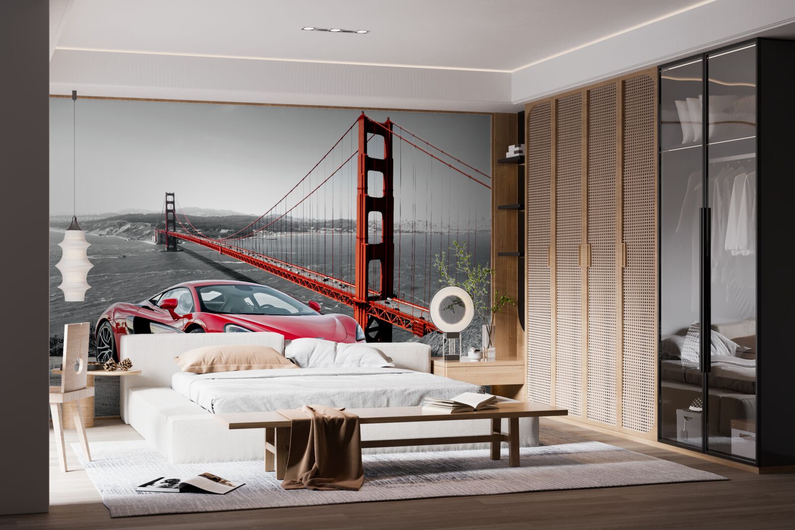 Fototapeta most v pozadí s McLarenom