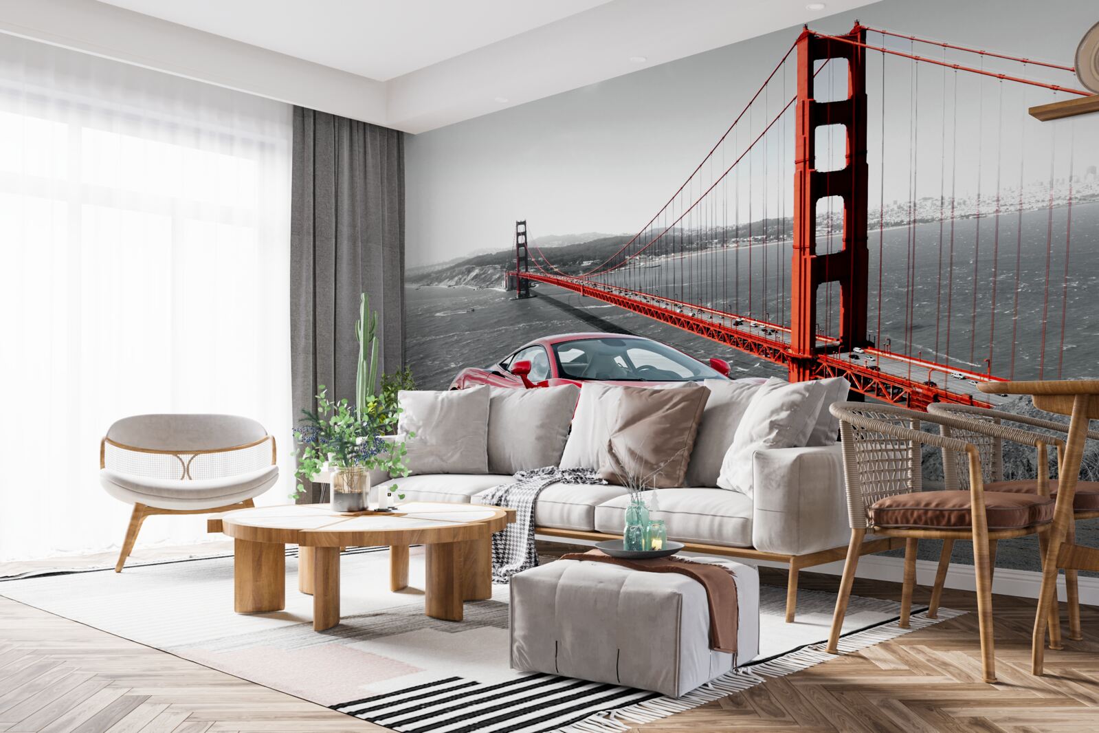 Fototapeta most v pozadí s McLarenom