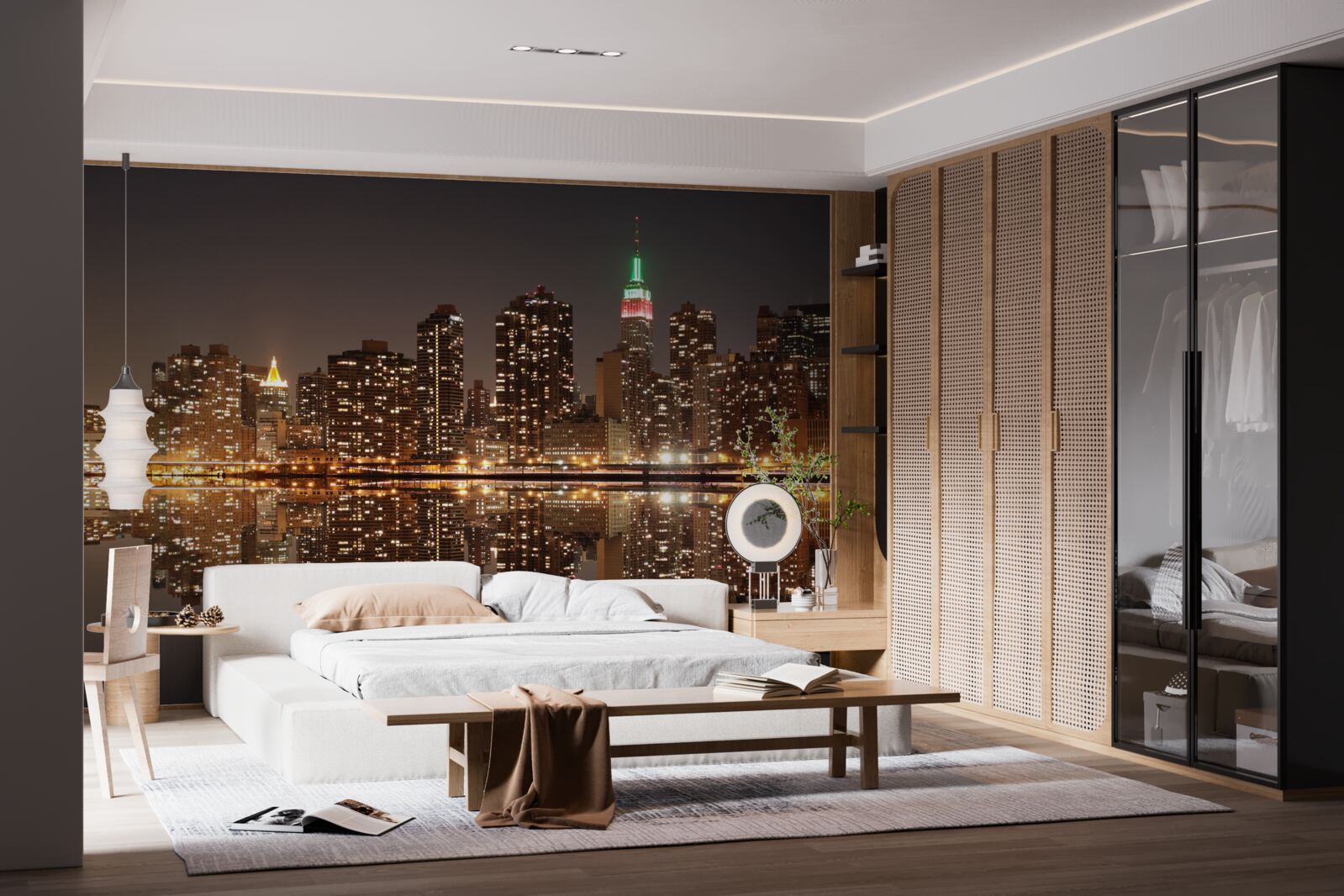 Fototapeta odraz mesta vo vode je ako zrkadlo