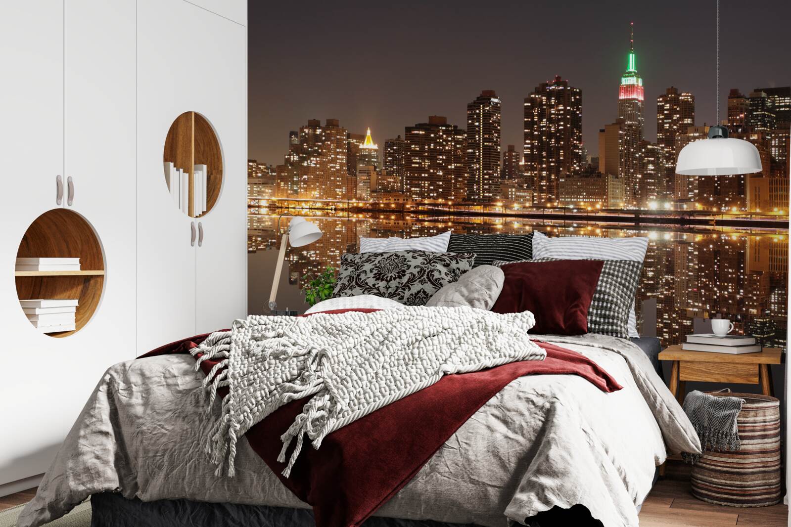 Fototapeta odraz mesta vo vode je ako zrkadlo