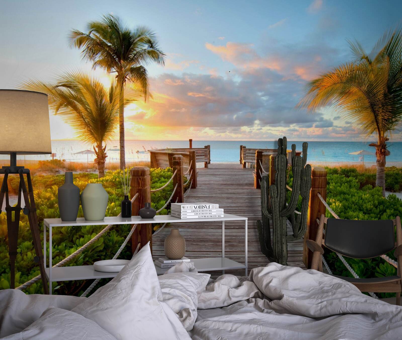 Fototapeta cesta na tropické pobrežie