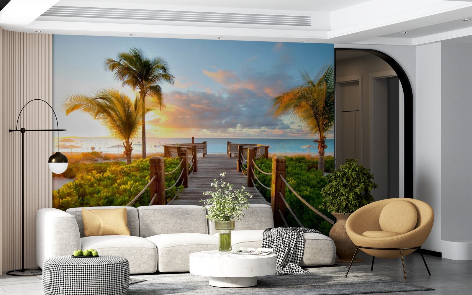 Fototapeta cesta na tropické pobrežie