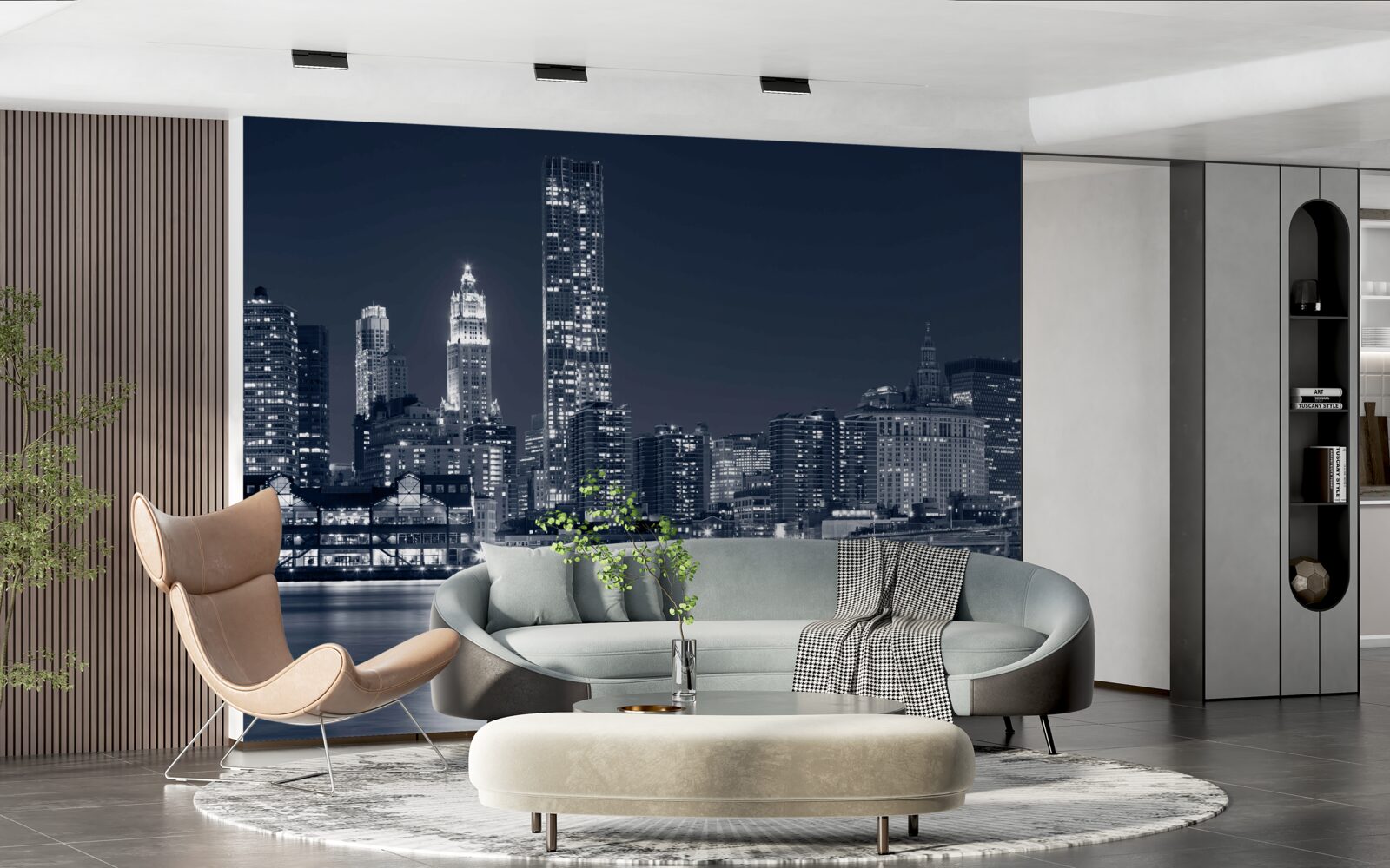 Fototapeta pohľad na vysvietené mesto