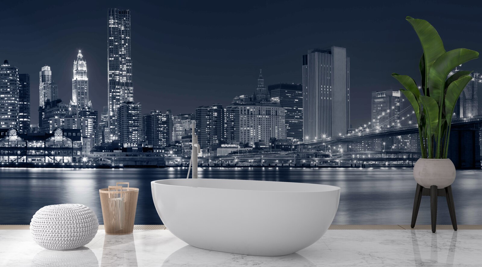 Fototapeta pohľad na vysvietené mesto