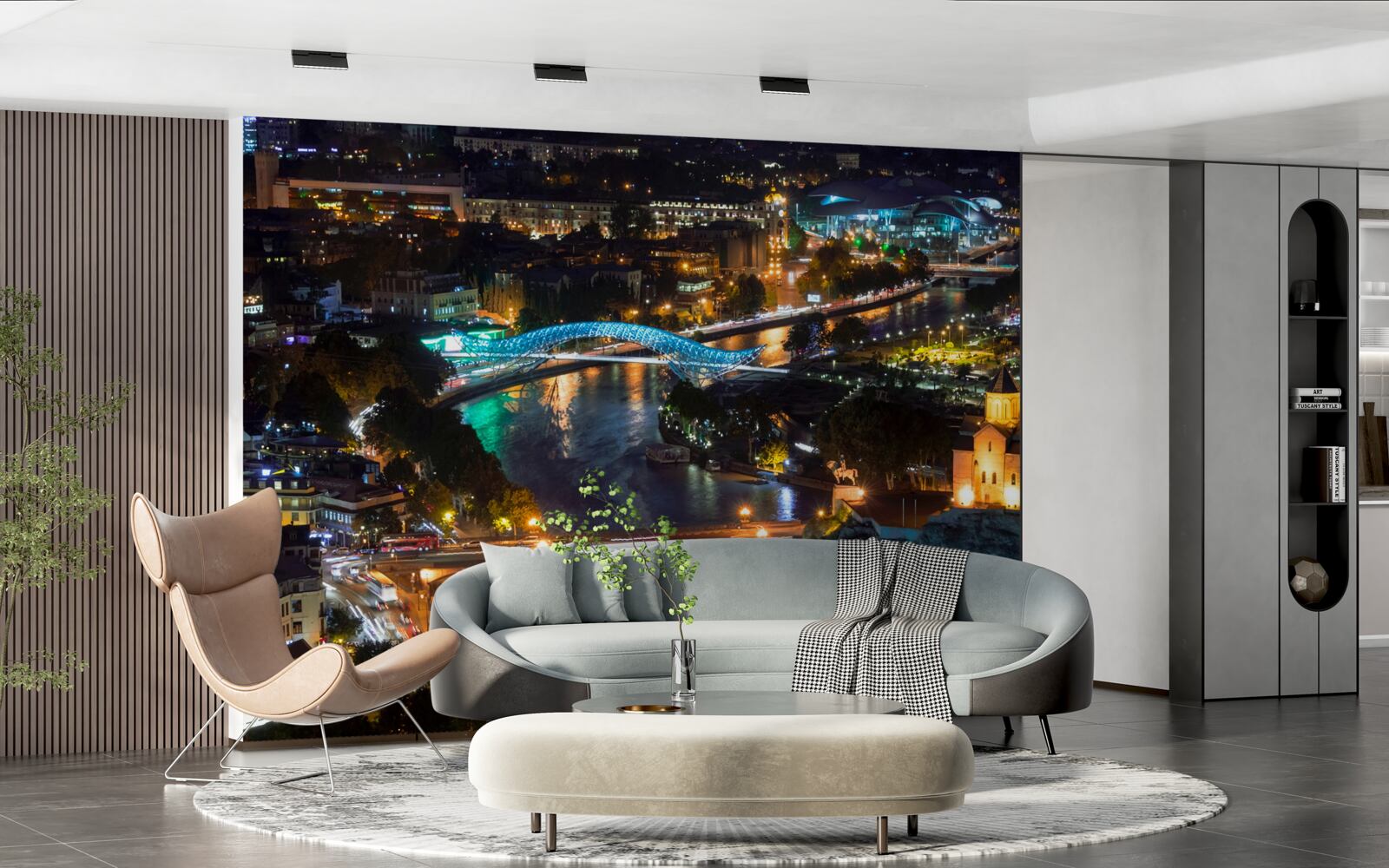 Fototapeta moderné tbilisi vo večerných hodinách