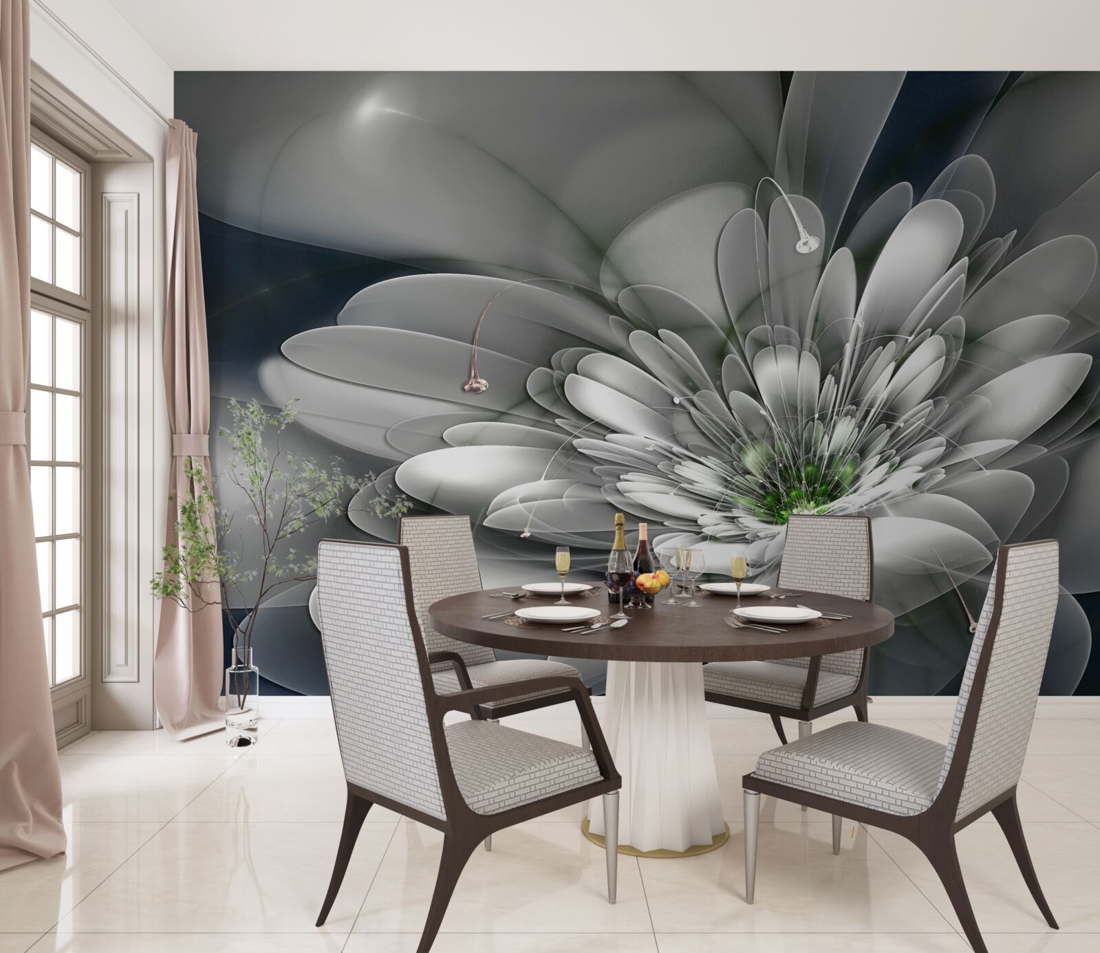 Fototapeta veľký biely kvet