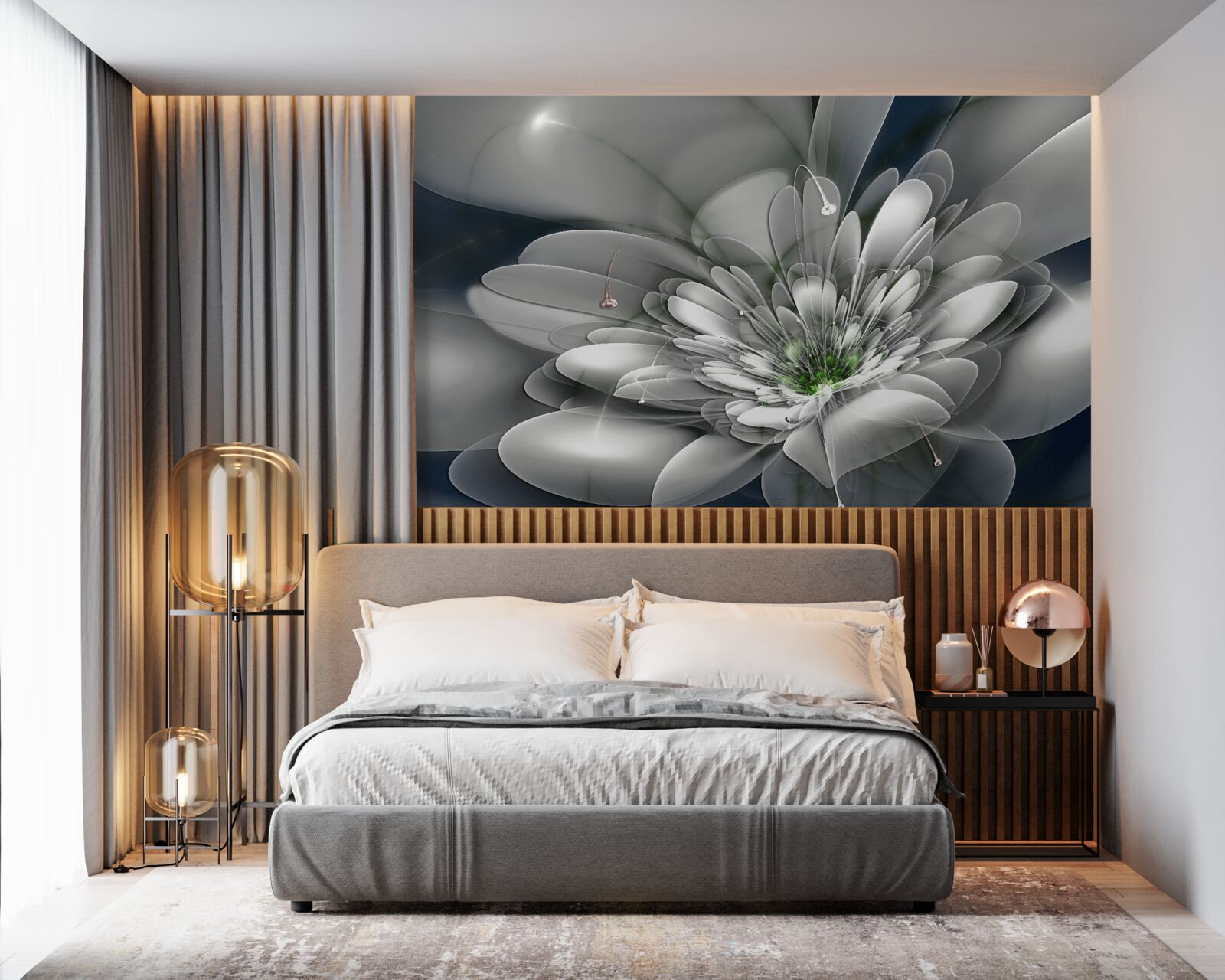 Fototapeta veľký biely kvet