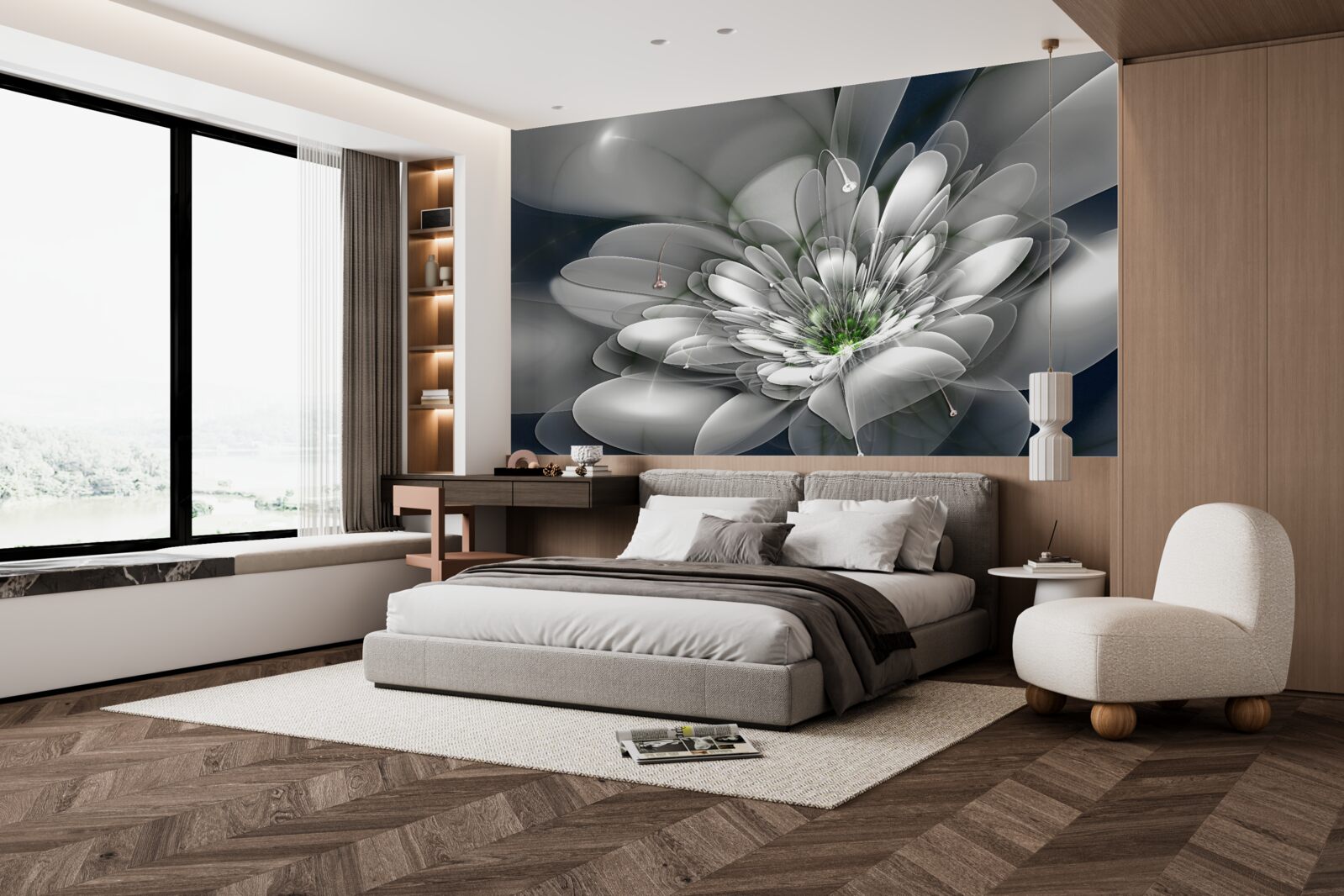 Fototapeta veľký biely kvet