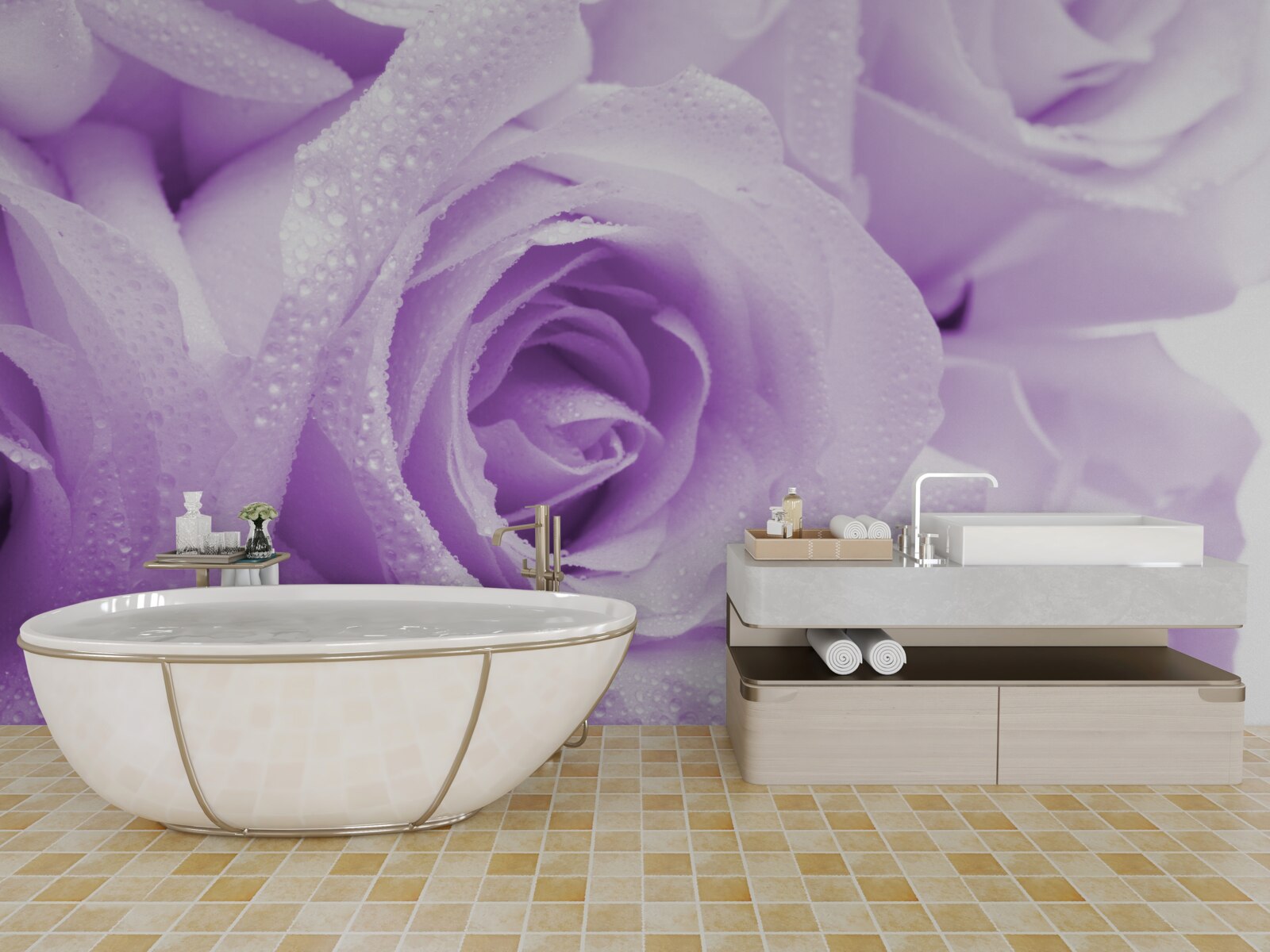 Fototapeta kytica jemných orgovánových ruží