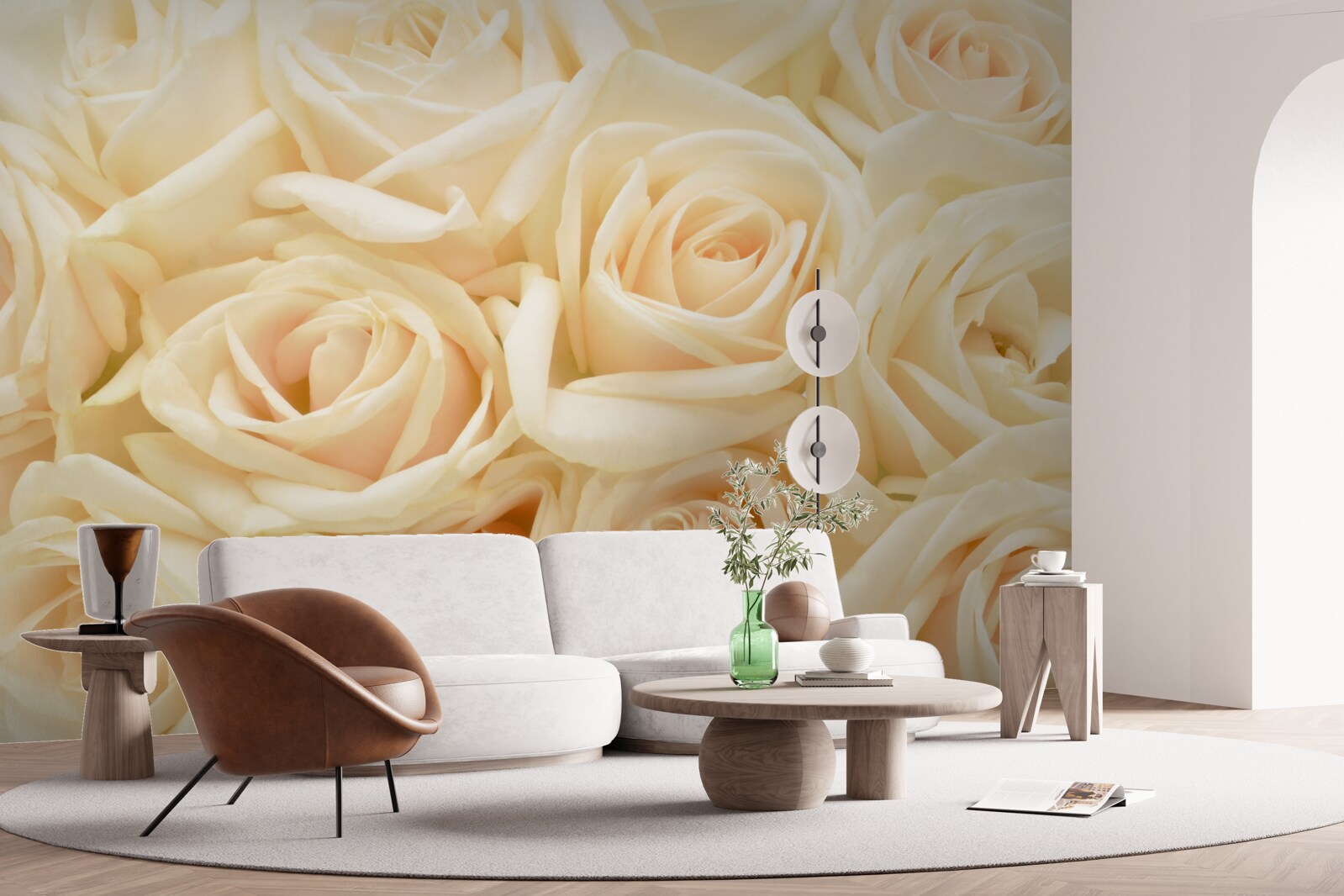 Fototapeta kytica krémových ruží