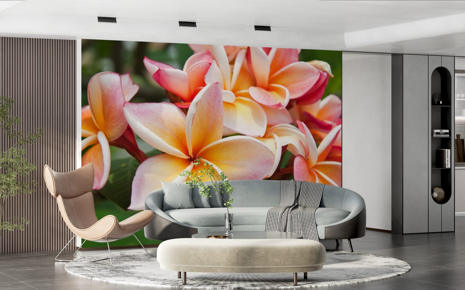 Fototapeta frangipani s atraktívnymi kvetmi