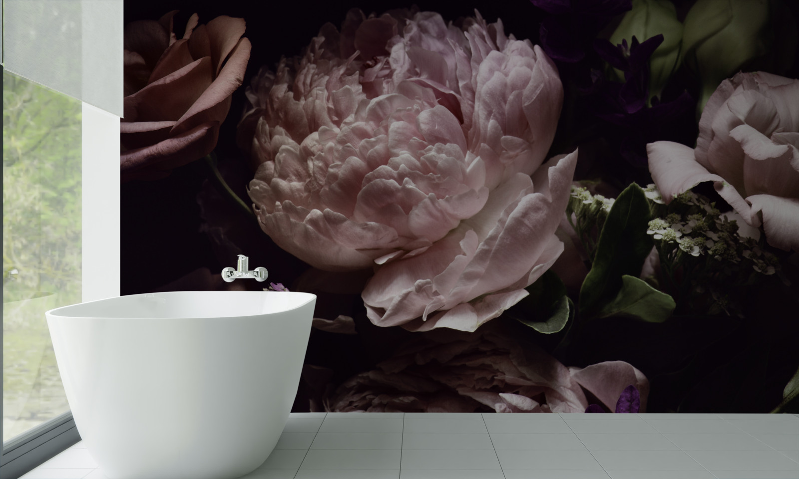 Fototapeta sada retro ruží