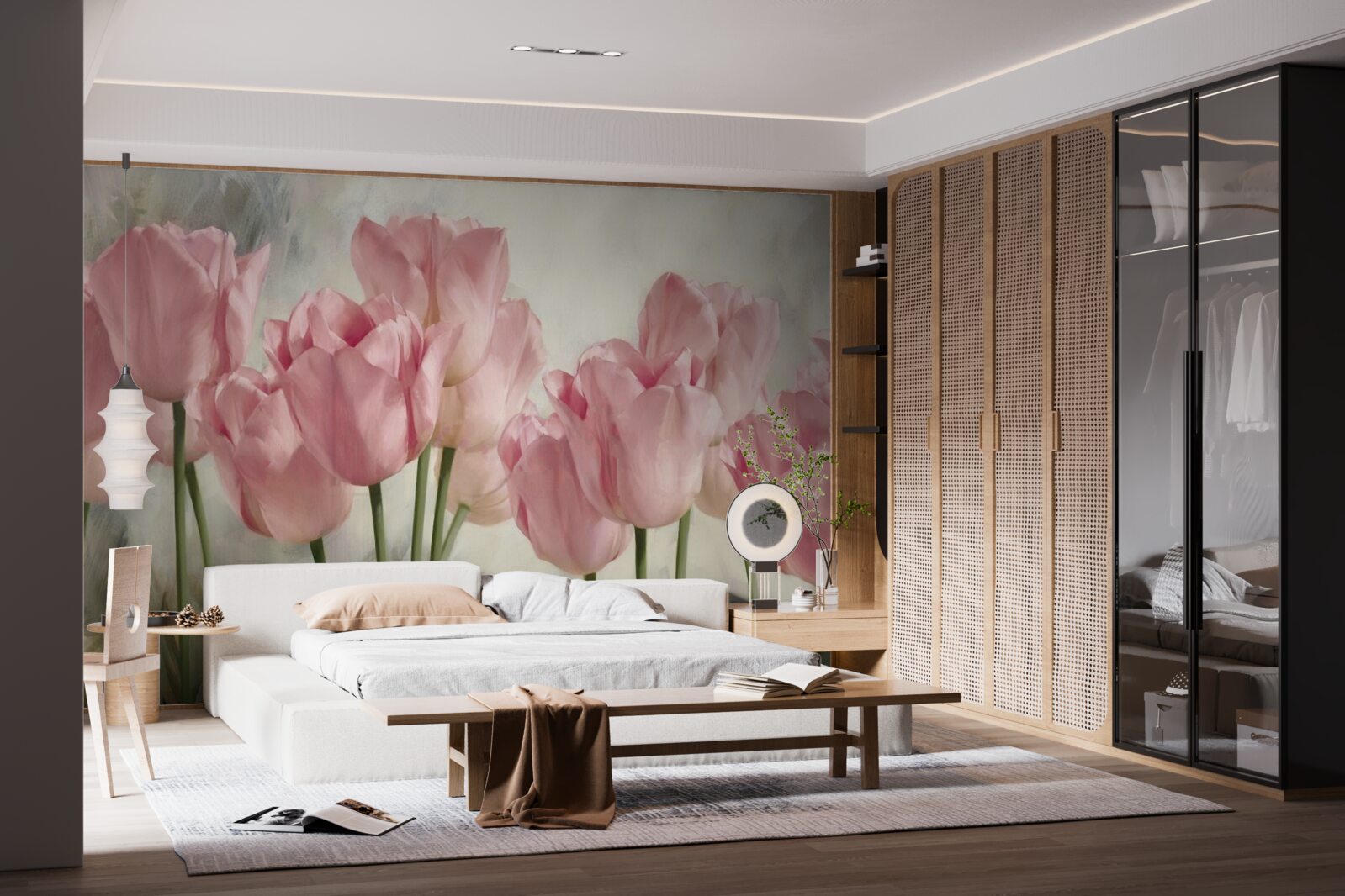 Fototapeta jemné ružové tulipány