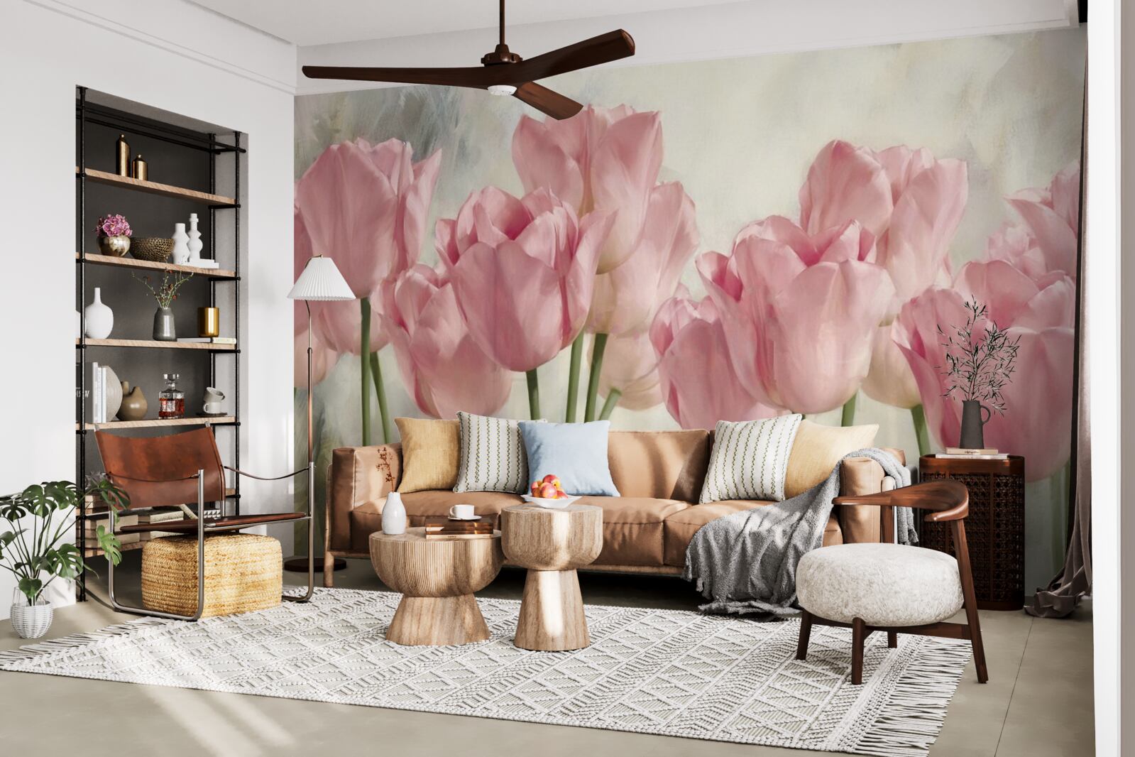 Fototapeta jemné ružové tulipány