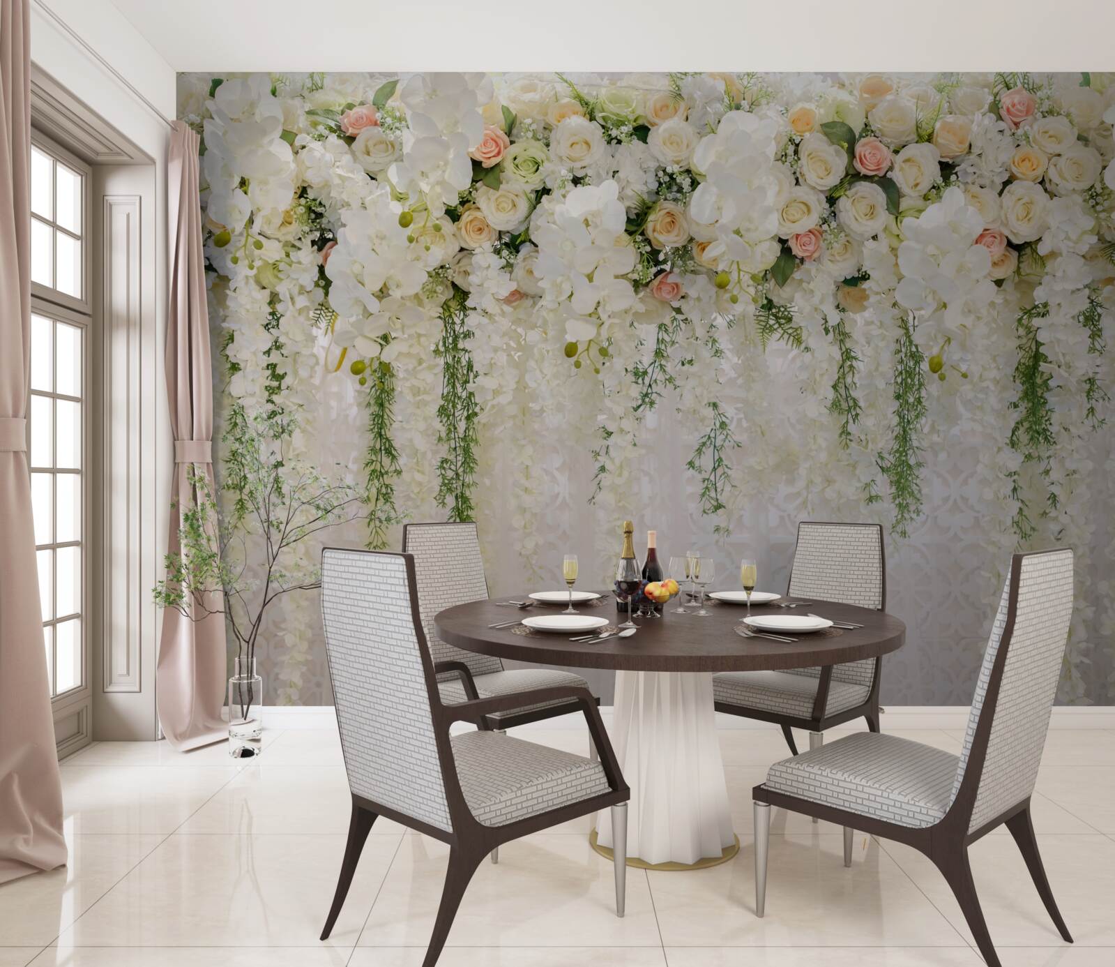 Fototapeta zloženie jemných kvetov orchideí