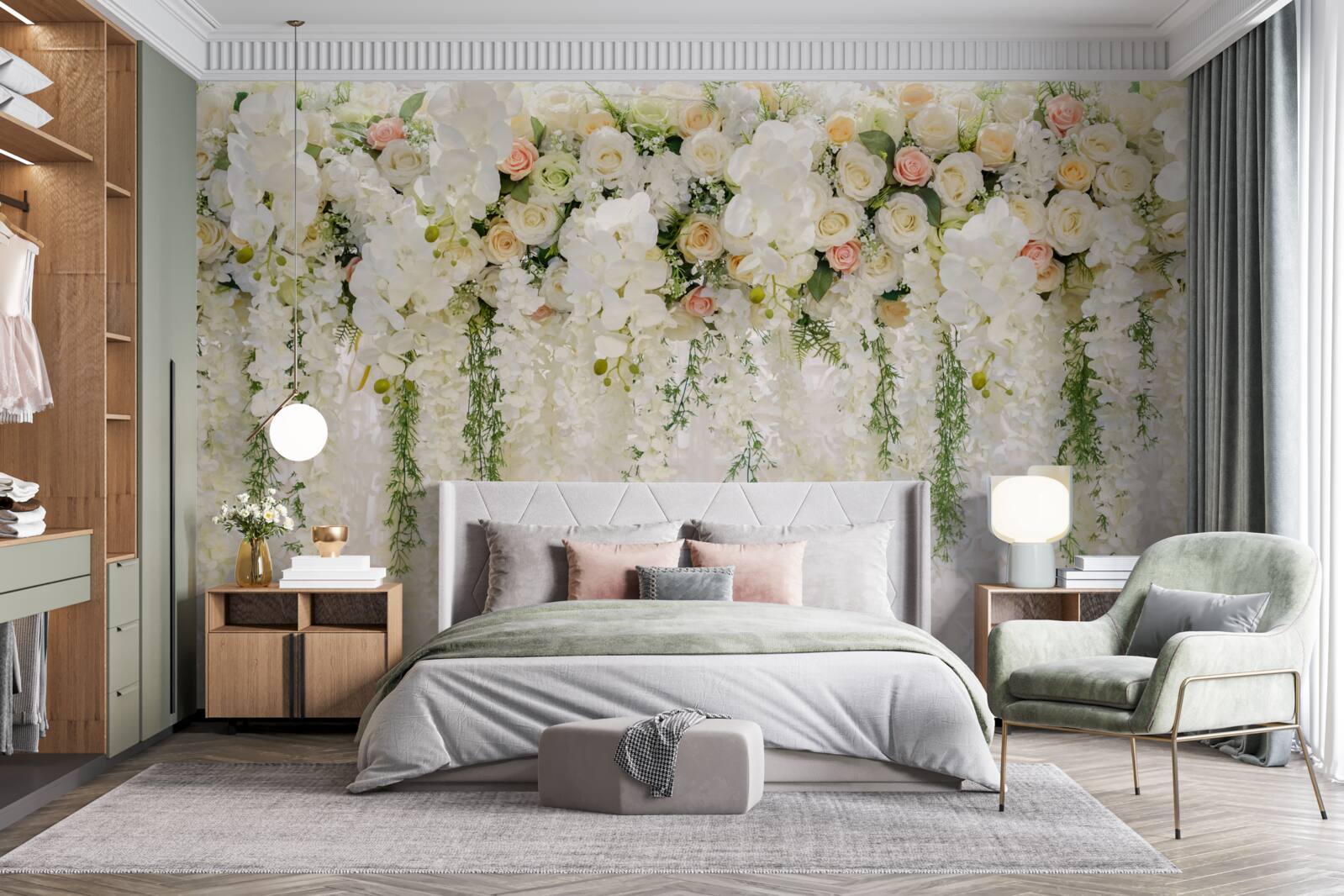 Fototapeta zloženie jemných kvetov orchideí