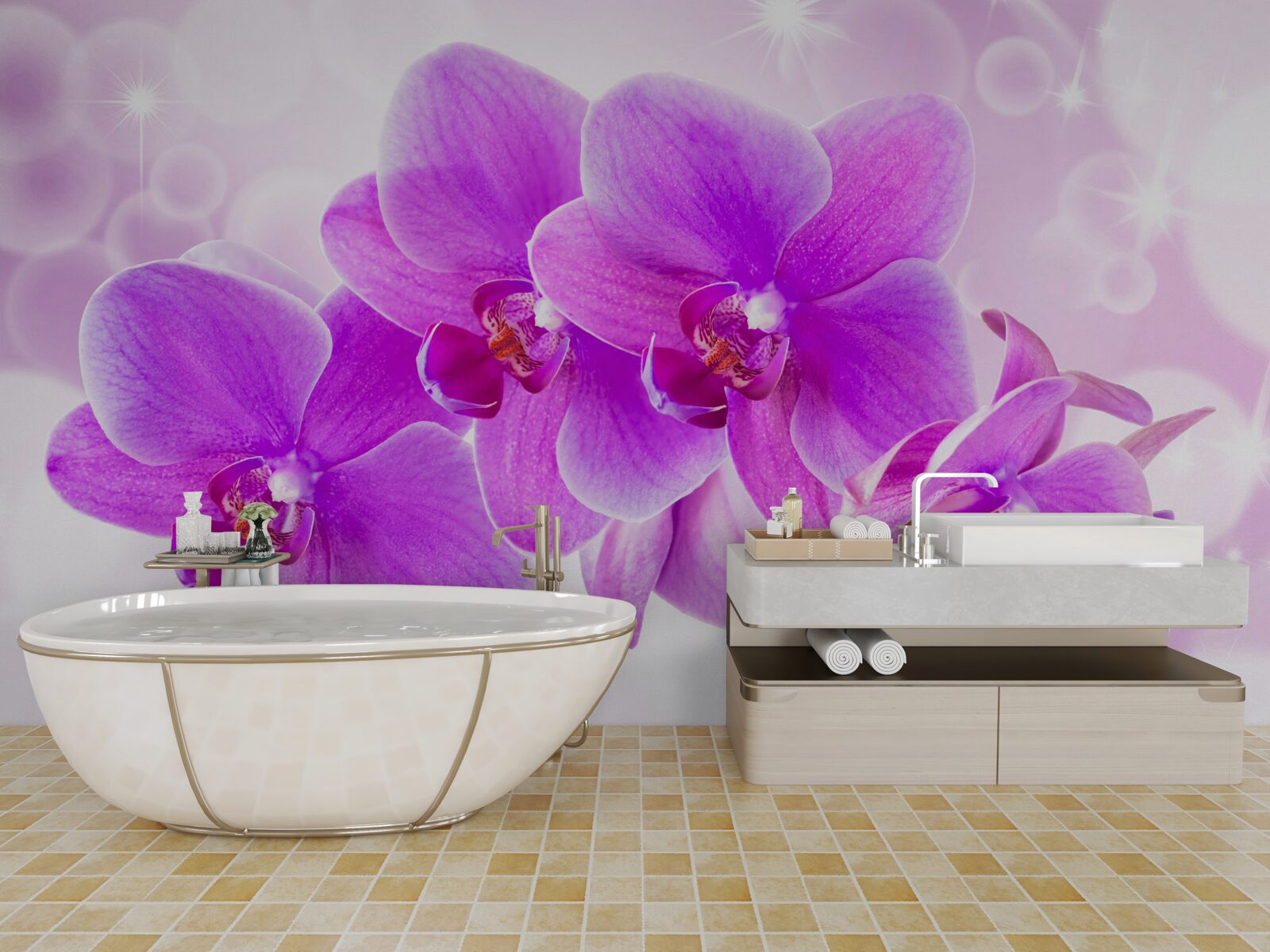 Fototapeta jemná fialová orchidea vyzerá naozaj efektne