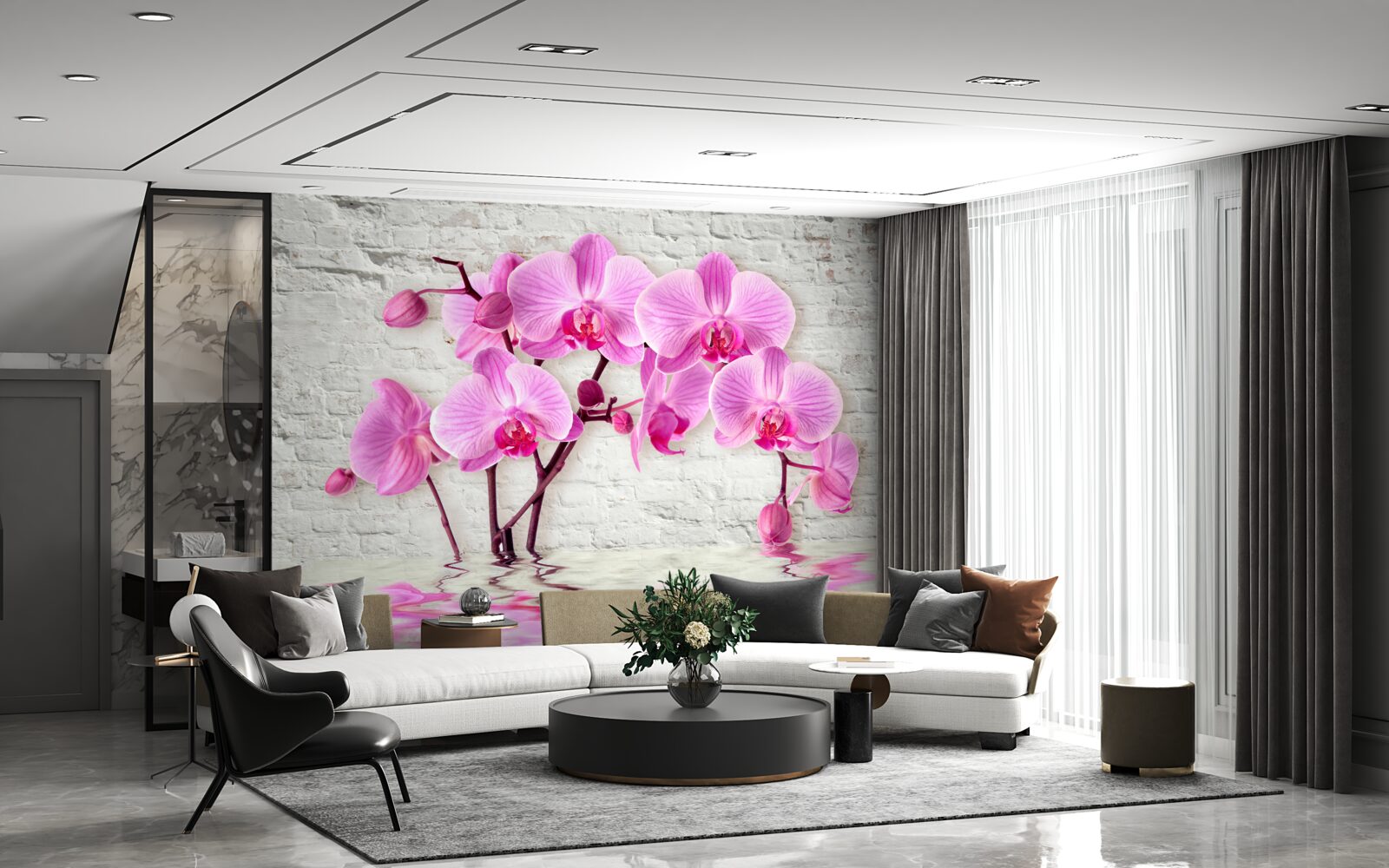 Fototapeta jemne fialový kvet orchidey