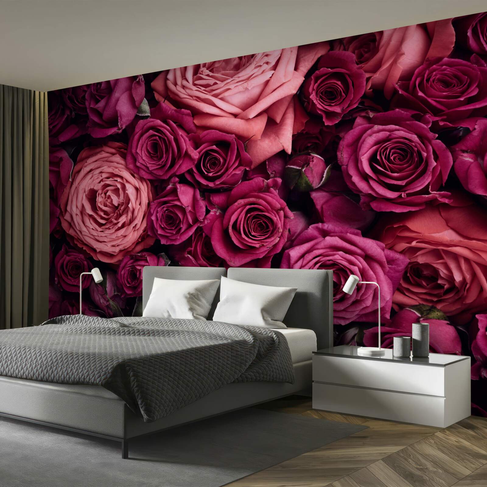 Fototapeta kombinácia voňavých ružových ruží