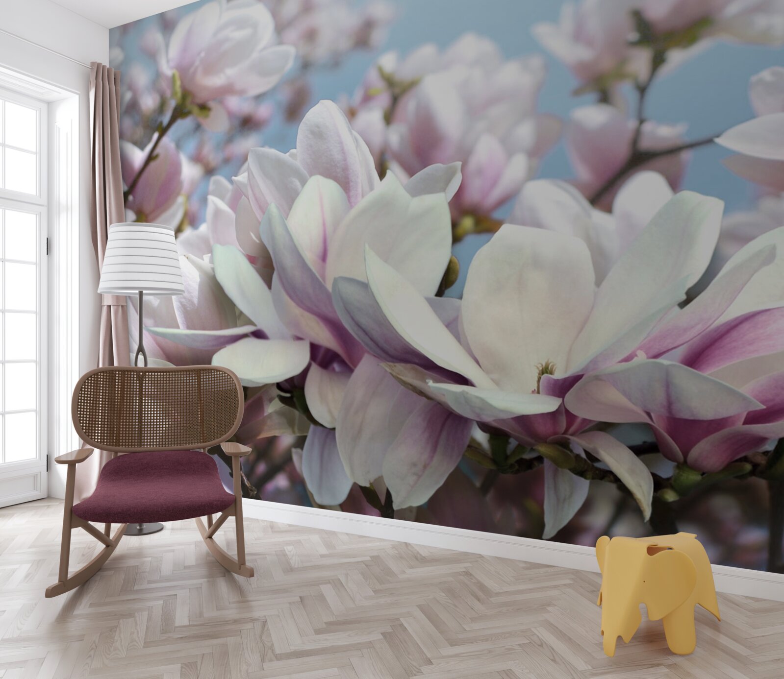 Fototapeta magnólia zahalená v kvetoch