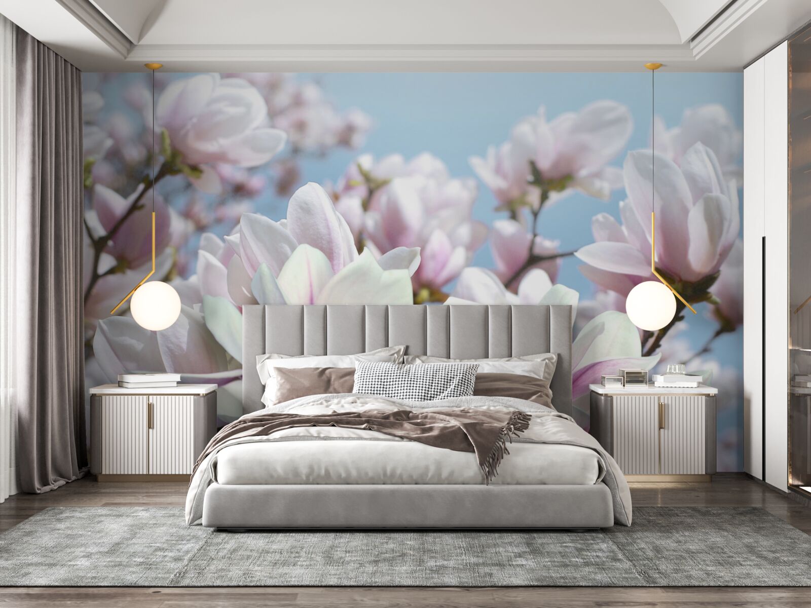 Fototapeta magnólia zahalená v kvetoch