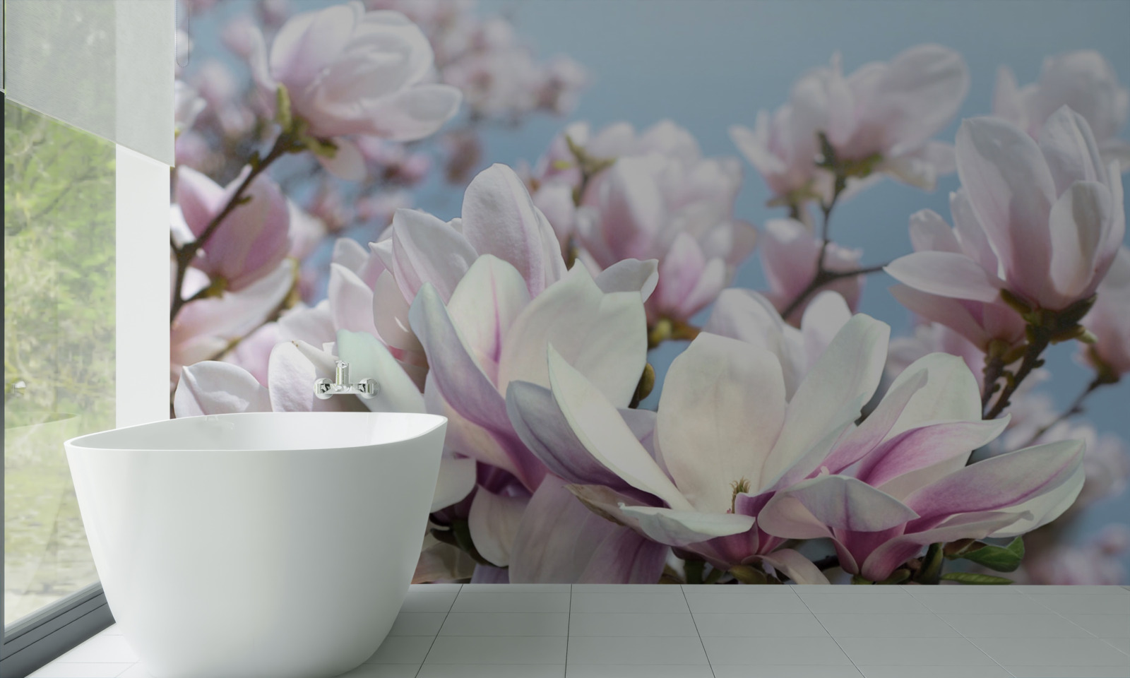 Fototapeta magnólia zahalená v kvetoch