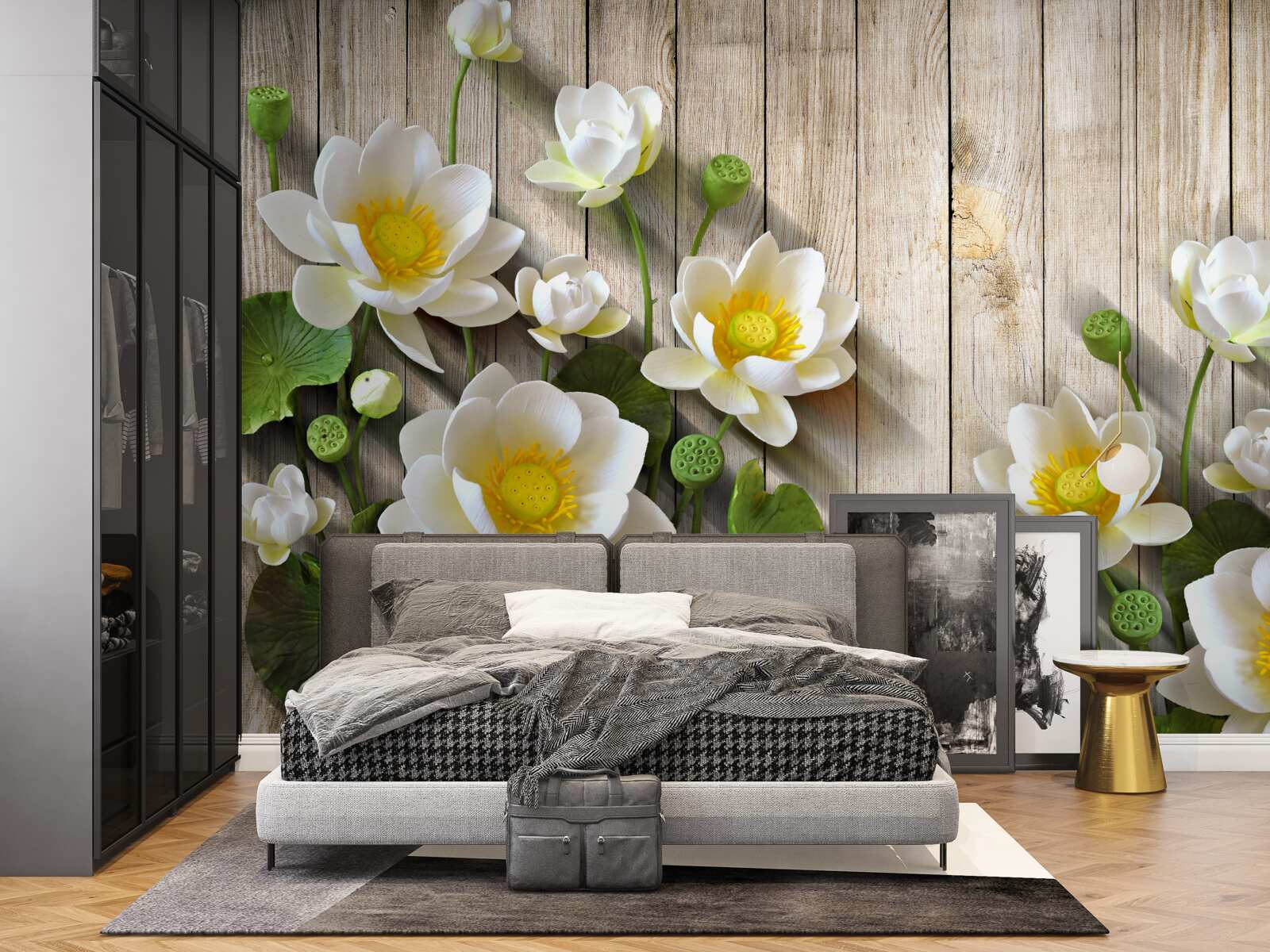 Fototapeta ľalie so žltým jadrom a snehovo bielym odtieňom