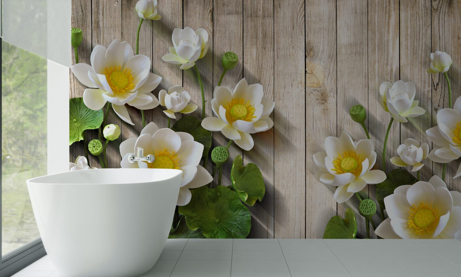 Fototapeta ľalie so žltým jadrom a snehovo bielym odtieňom