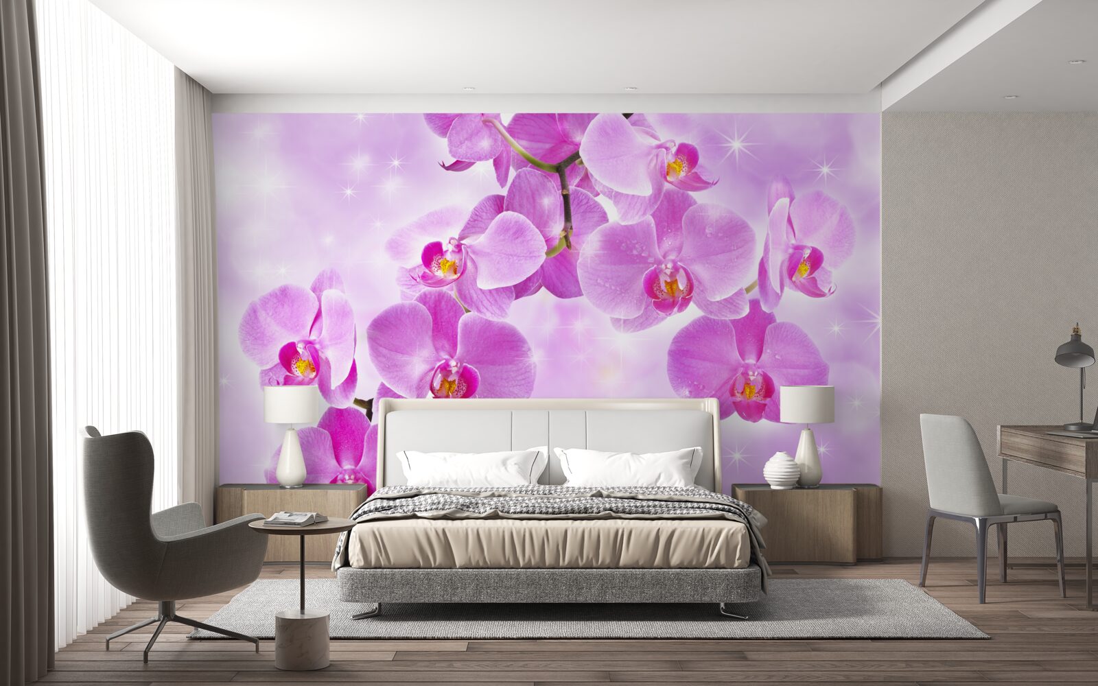 Fototapeta fialové orchidey visia