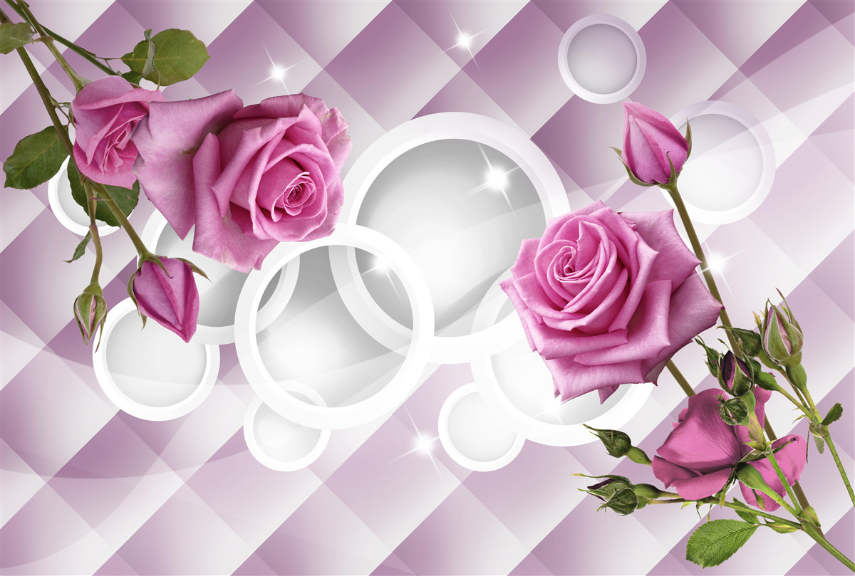 Fototapeta orgovánové ruže na nejednoznačnom pozadí